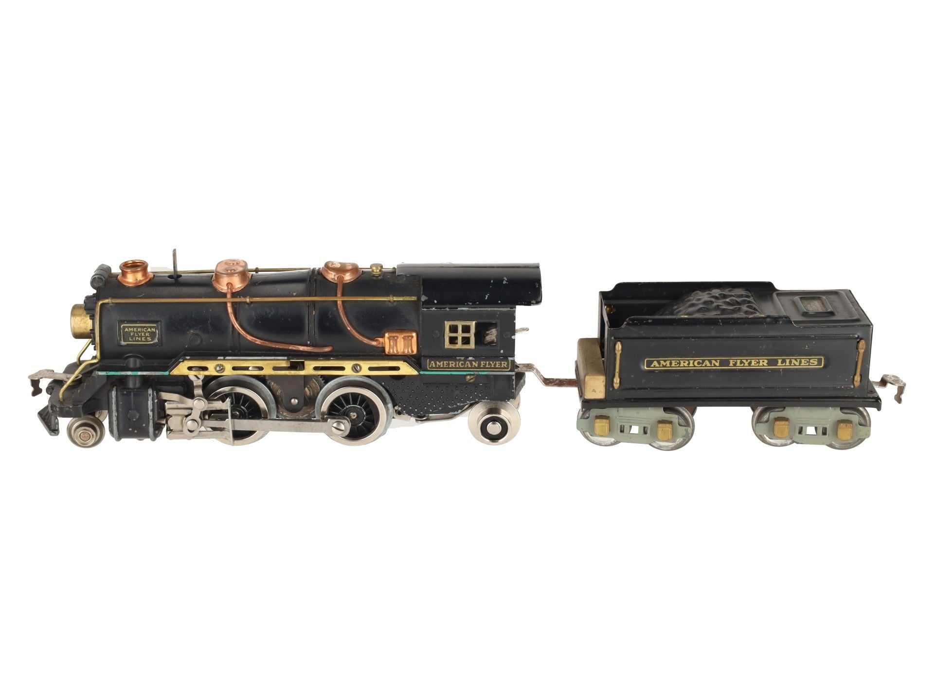 American Flyer 3322 Vintage O 2-4-2 Steam Engine & Tender VG