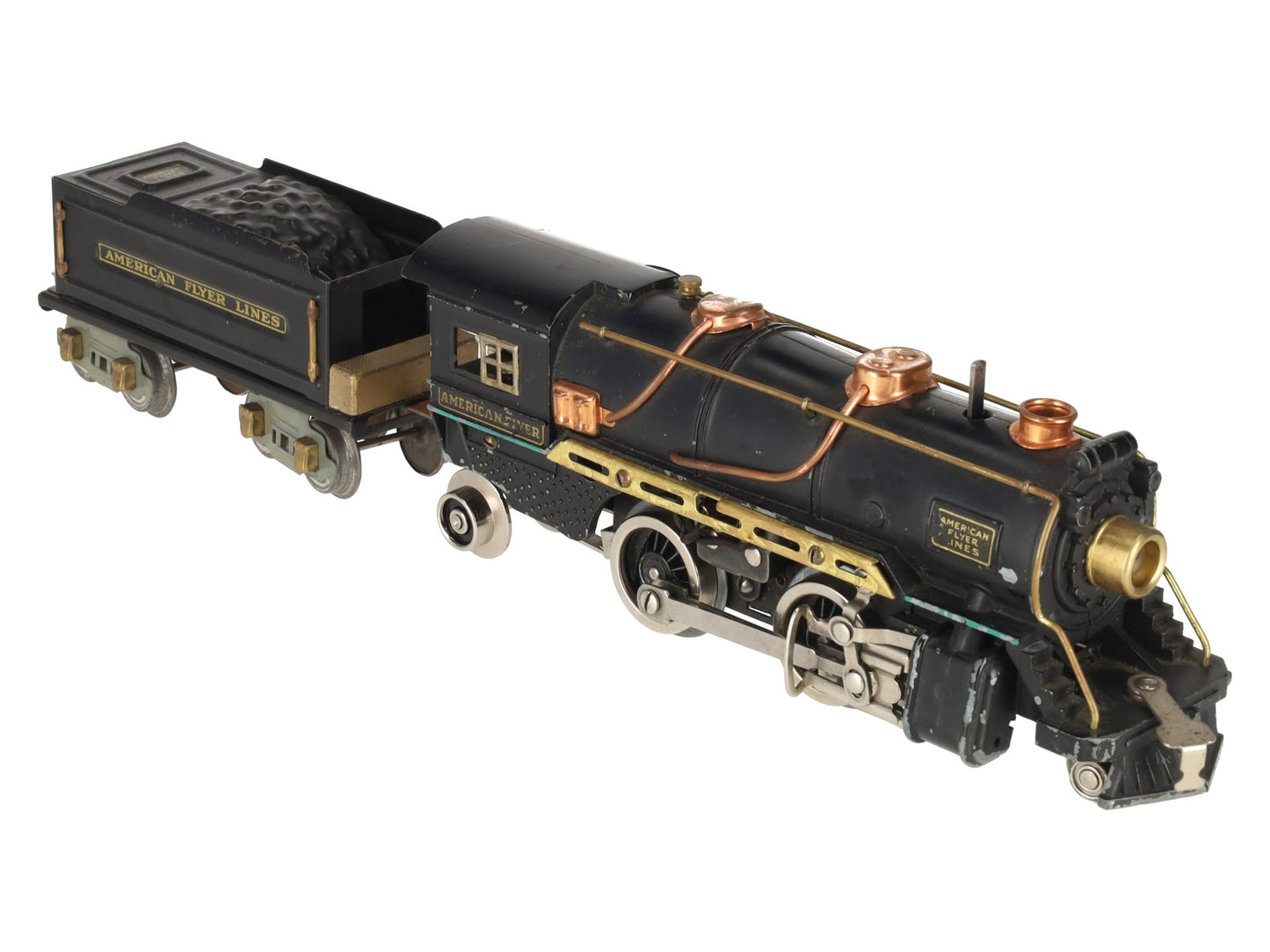 American Flyer 3322 Vintage O 2-4-2 Steam Engine & Tender VG