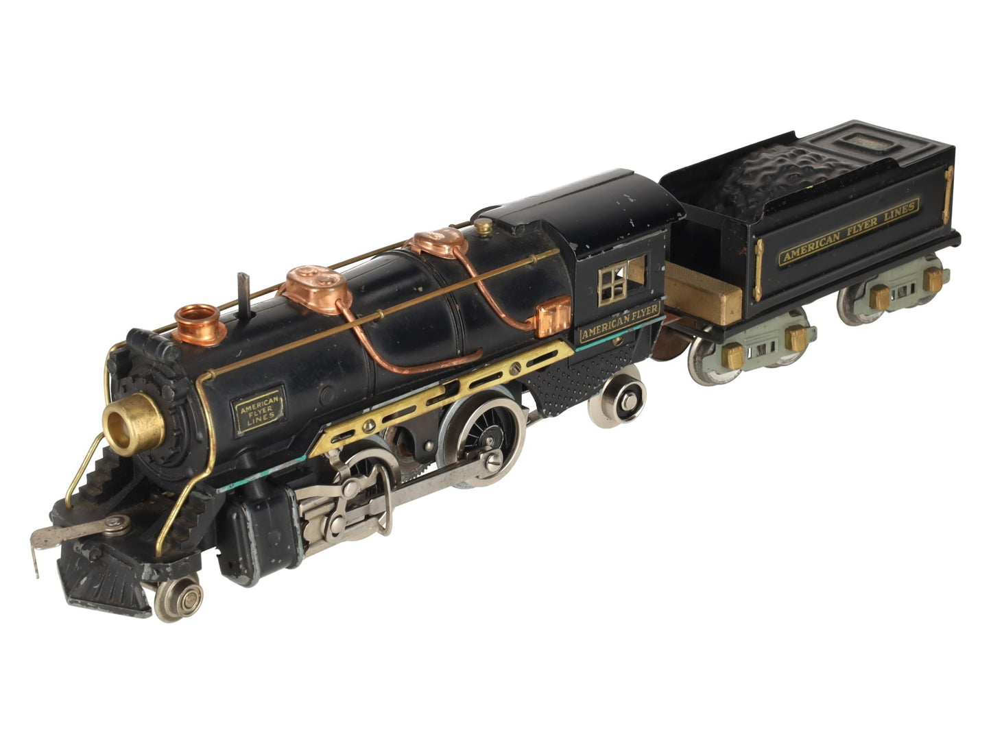 American Flyer 3322 Vintage O 2-4-2 Steam Engine & Tender VG