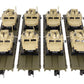 MTH 20-92274 O U.S. Army 4-Car 60' Flat Car Set w/(2) Humvee Vehicles EX/Box
