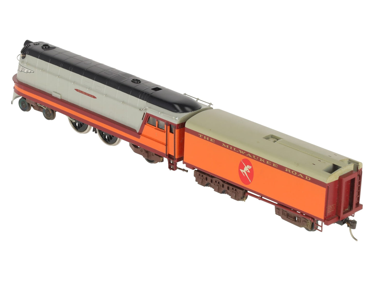 KMT HO Brass 4-4-2 Nickel Plate Hiawatha Milwaukee Road Locomotive w/ Tender EX