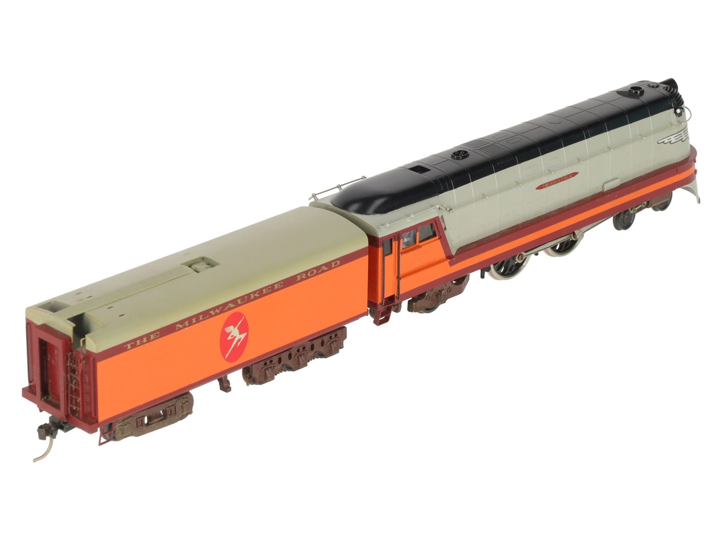 KMT HO Brass 4-4-2 Nickel Plate Hiawatha Milwaukee Road Locomotive w/ Tender EX