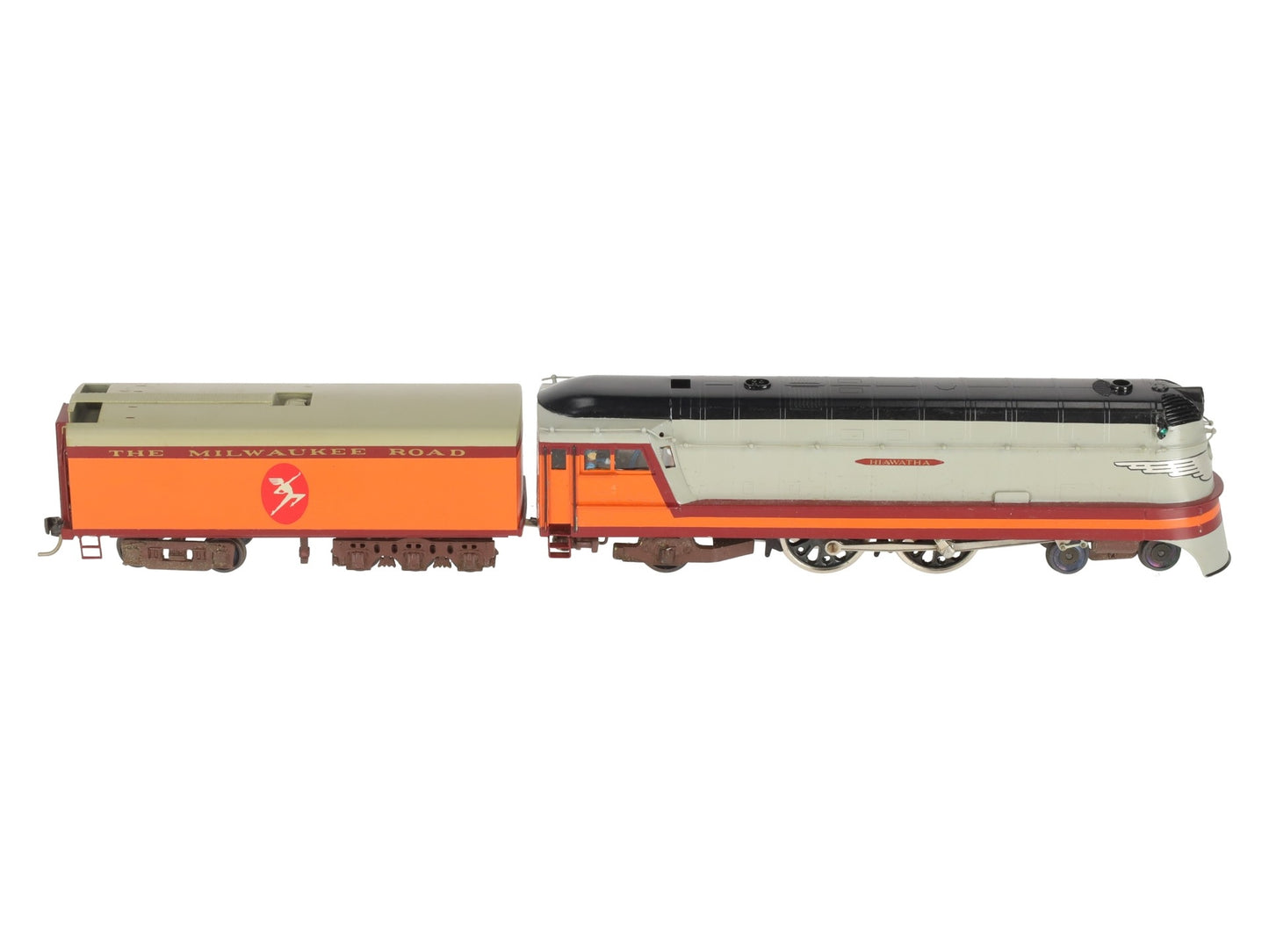 KMT HO Brass 4-4-2 Nickel Plate Hiawatha Milwaukee Road Locomotive w/ Tender EX