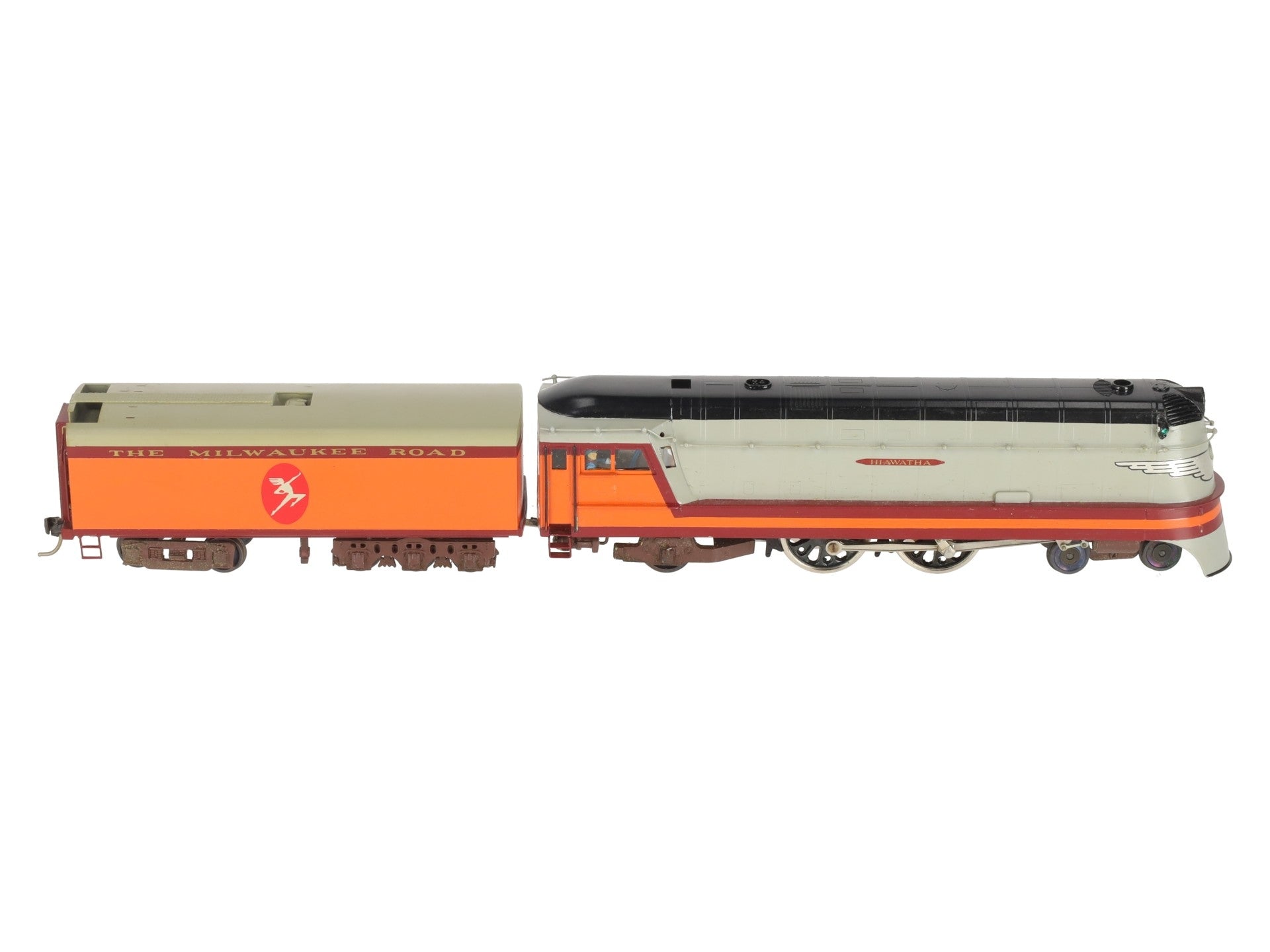 KMT HO Brass 4-4-2 Nickel Plate Hiawatha Milwaukee Road Locomotive w/ Tender EX
