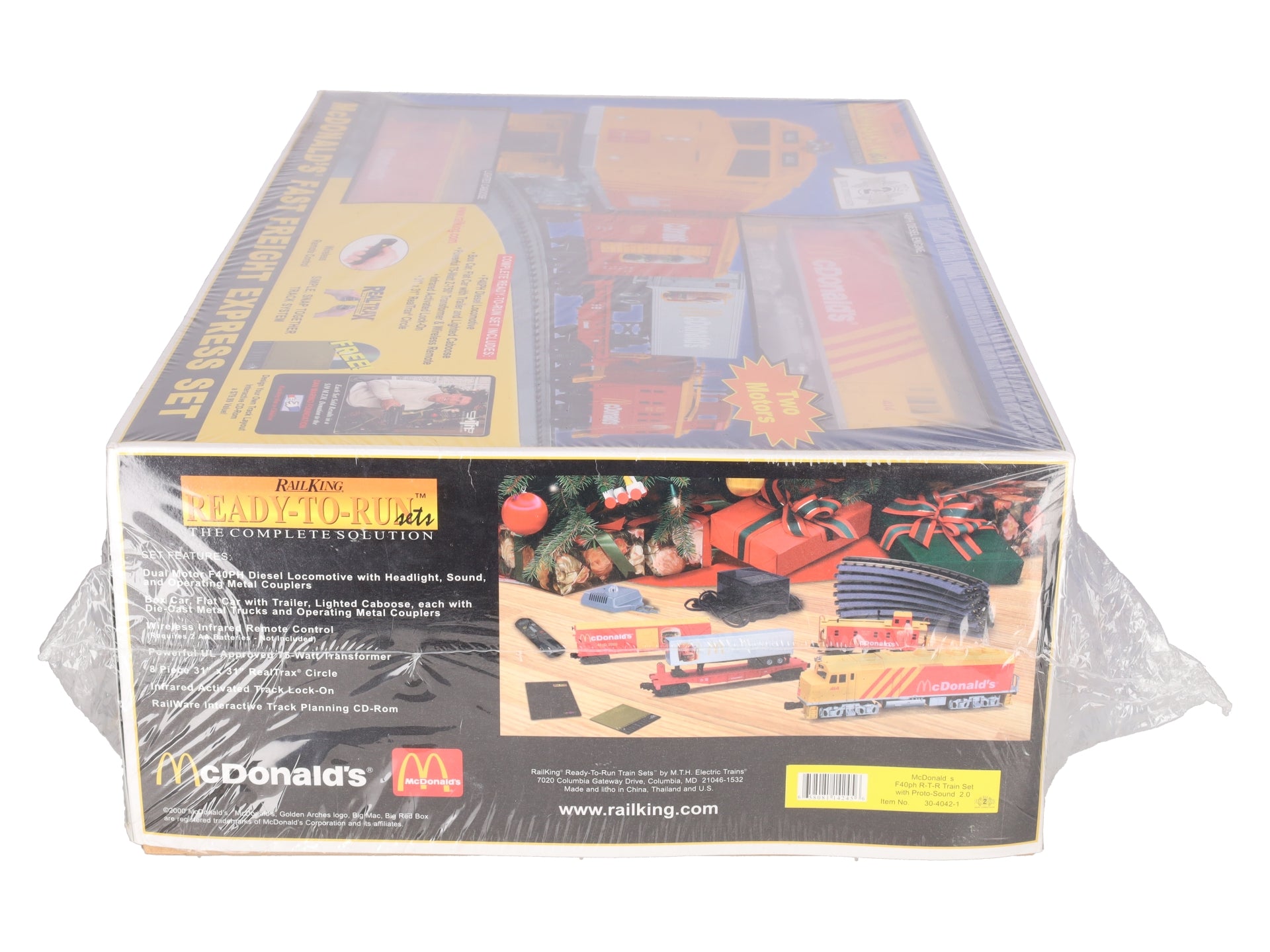 MTH 30-4042-1 McDonalds RailKing F40ph O Gauge Diesel Train Set with PS 2.0 EX/Box