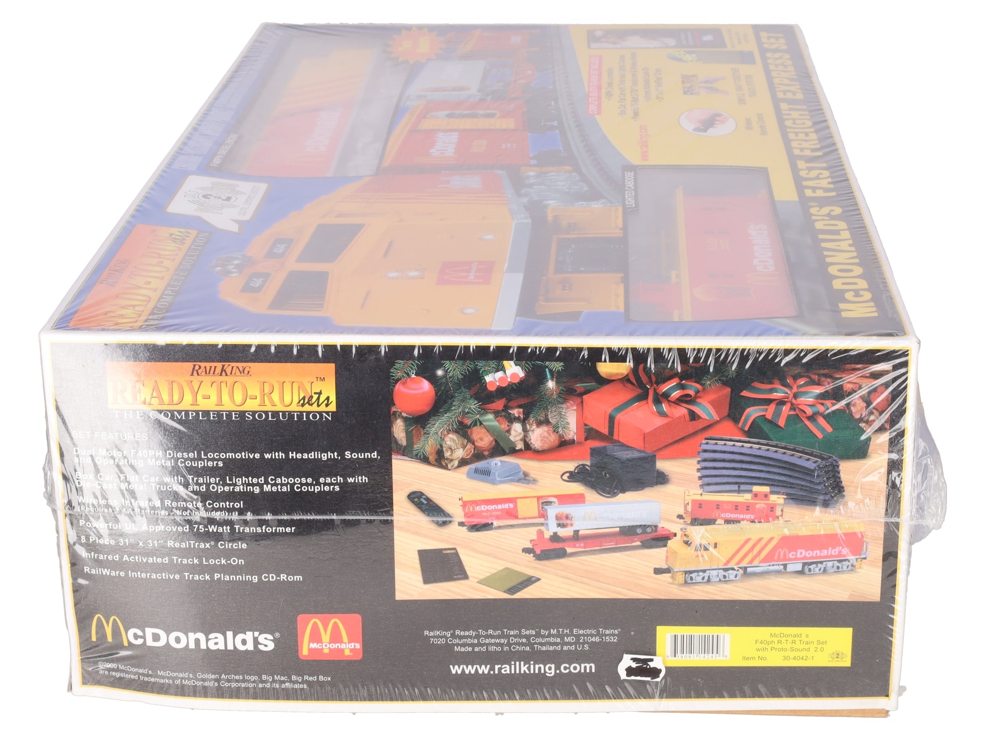 MTH 30-4042-1 McDonalds RailKing F40ph O Gauge Diesel Train Set with PS 2.0 EX/Box