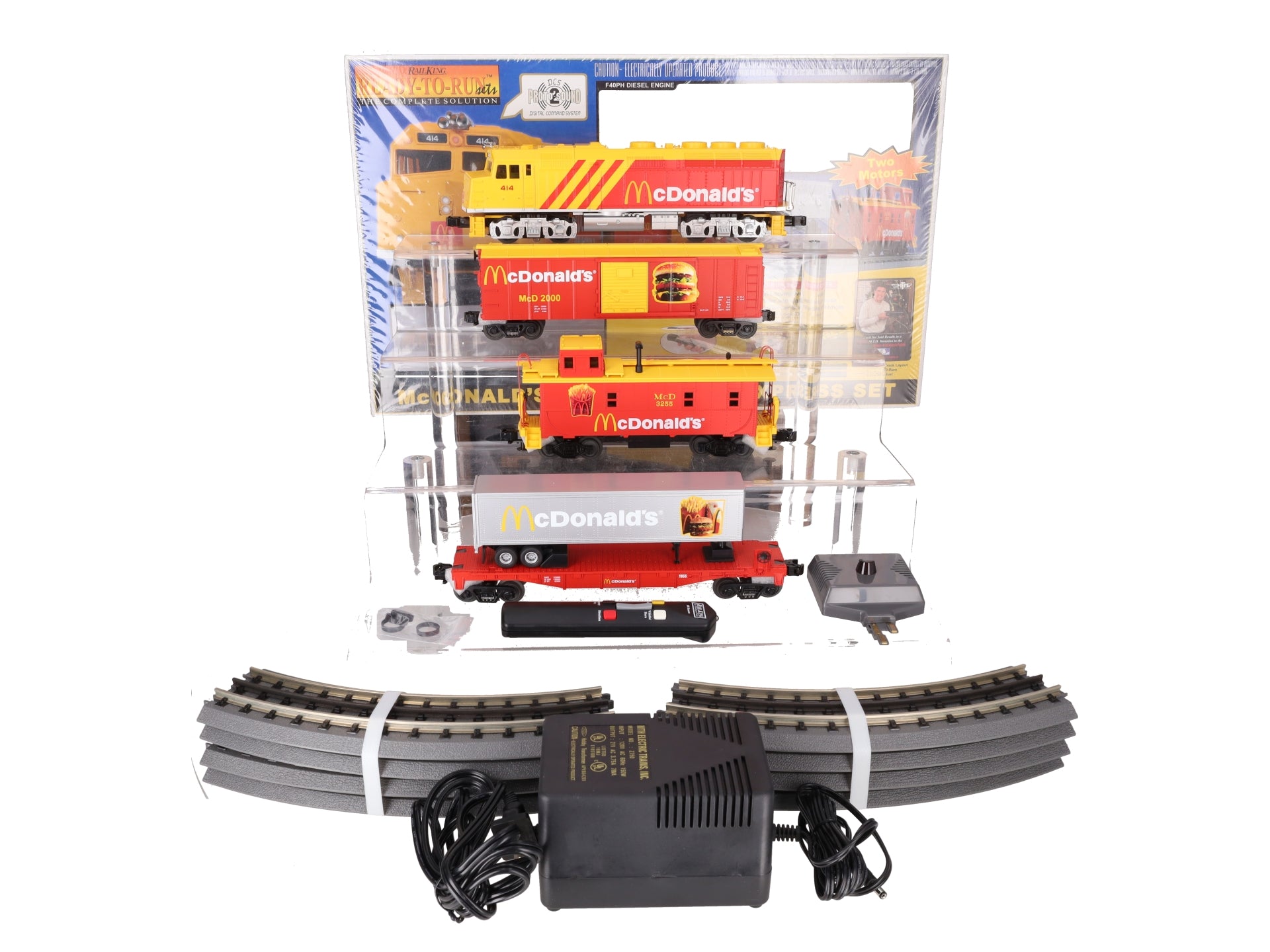 MTH 30-4042-1 McDonalds RailKing F40ph O Gauge Diesel Train Set with PS 2.0 EX/Box