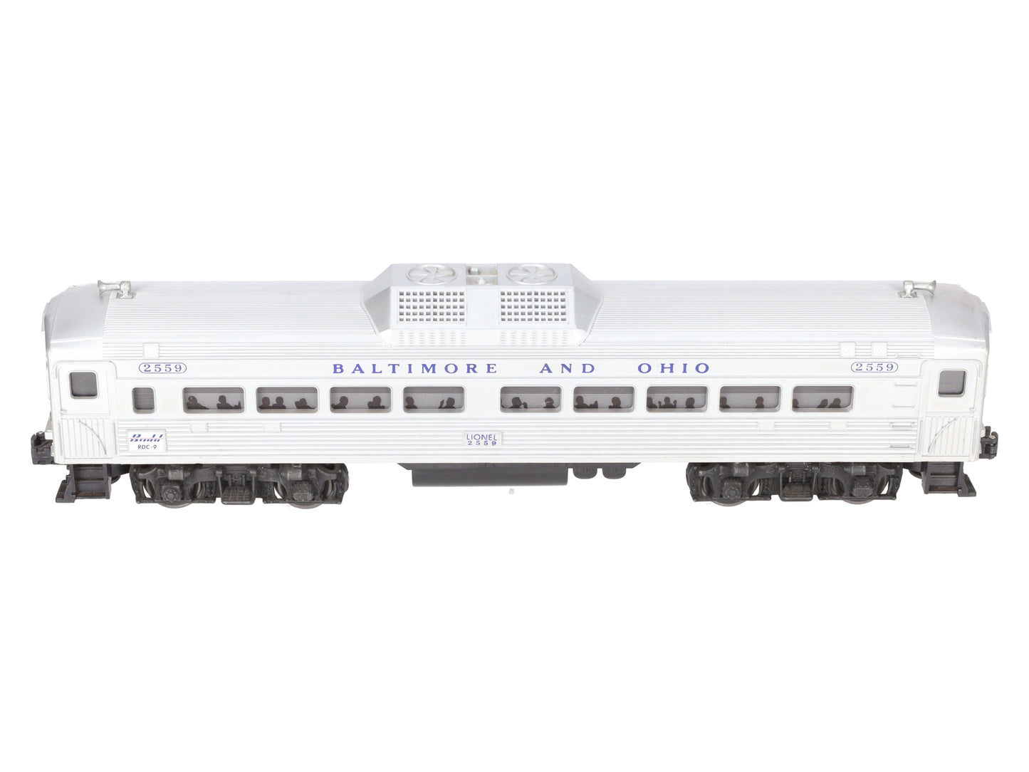 Lionel 2559 Vintage O Baltimore & Ohio RDC Non-Powered Passenger Car VG