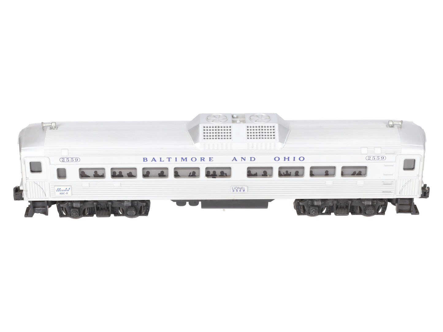 Lionel 2559 Vintage O Baltimore & Ohio RDC Non-Powered Passenger Car VG