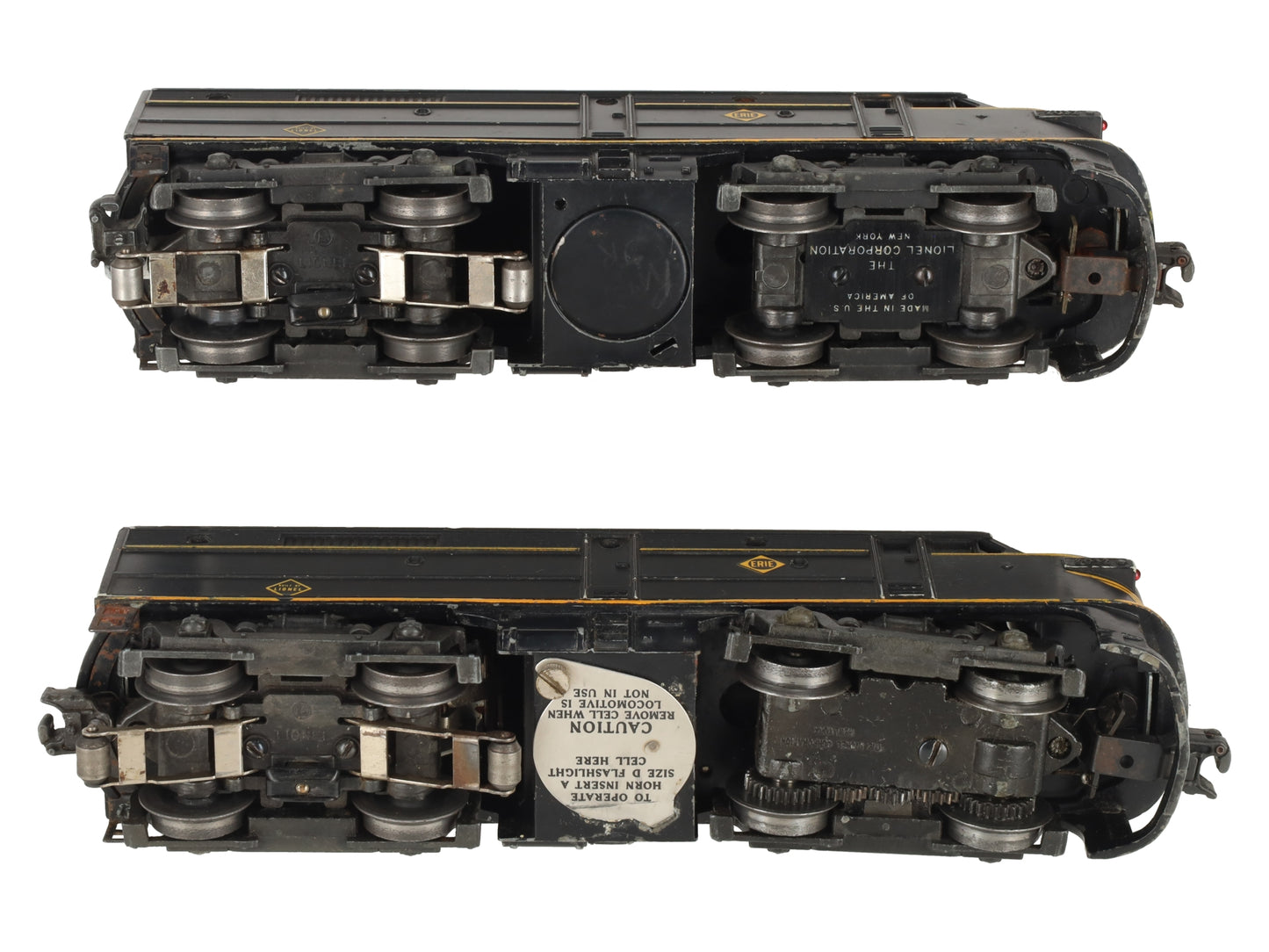Lionel 2032 Vintage O Erie Alco AA Diesel Locomotive Set VG