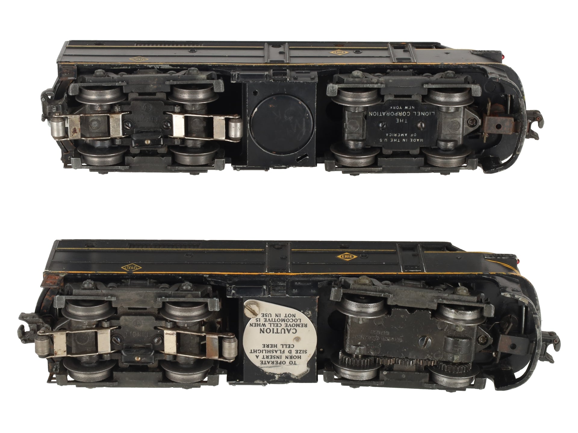 Lionel 2032 Vintage O Erie Alco AA Diesel Locomotive Set VG