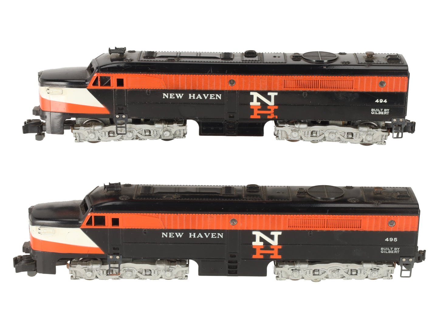 American Flyer 4945 Vintage S New Haven Alco AA Diesel Locomotive Set VG