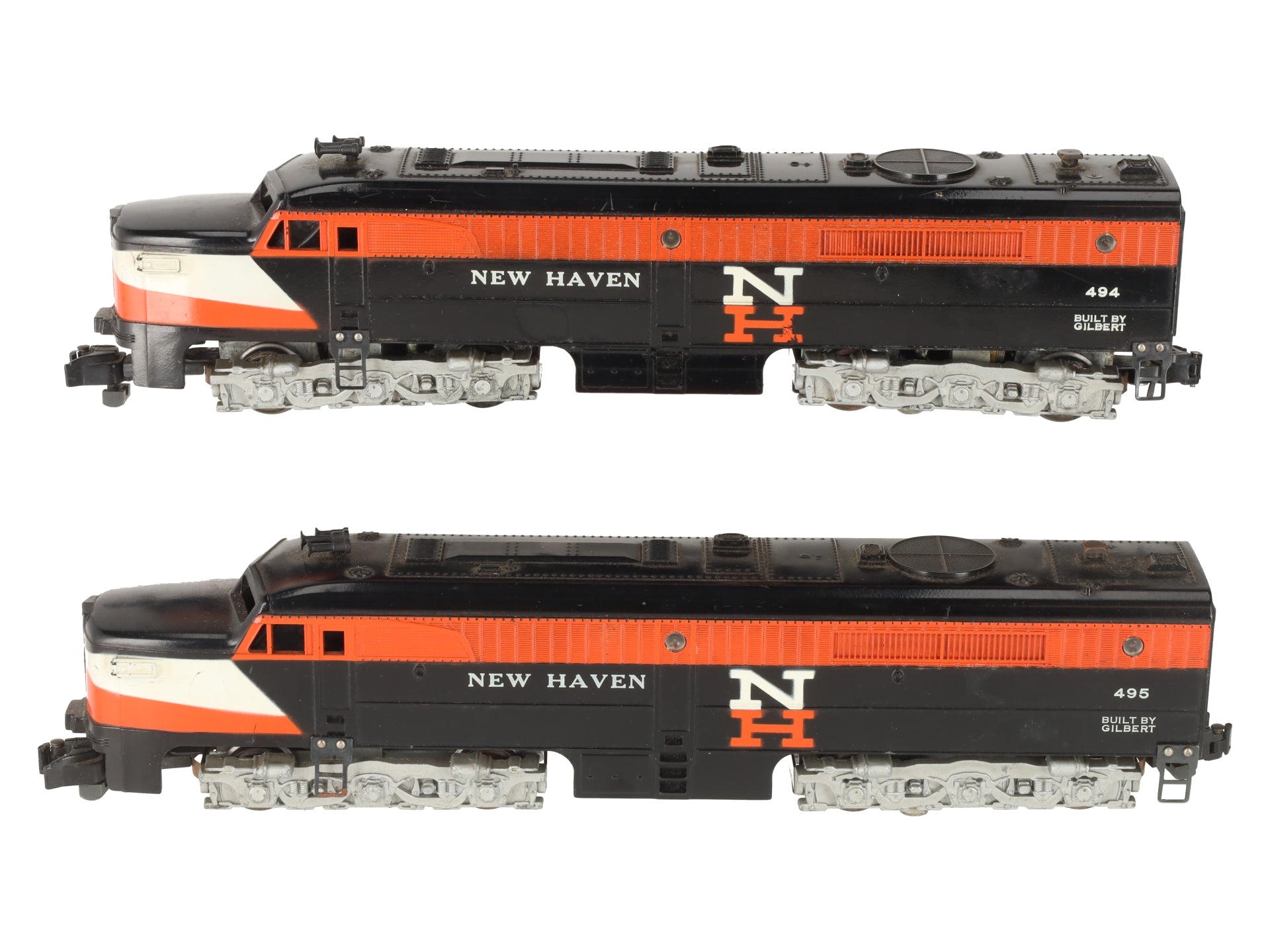American Flyer 4945 Vintage S New Haven Alco AA Diesel Locomotive Set VG