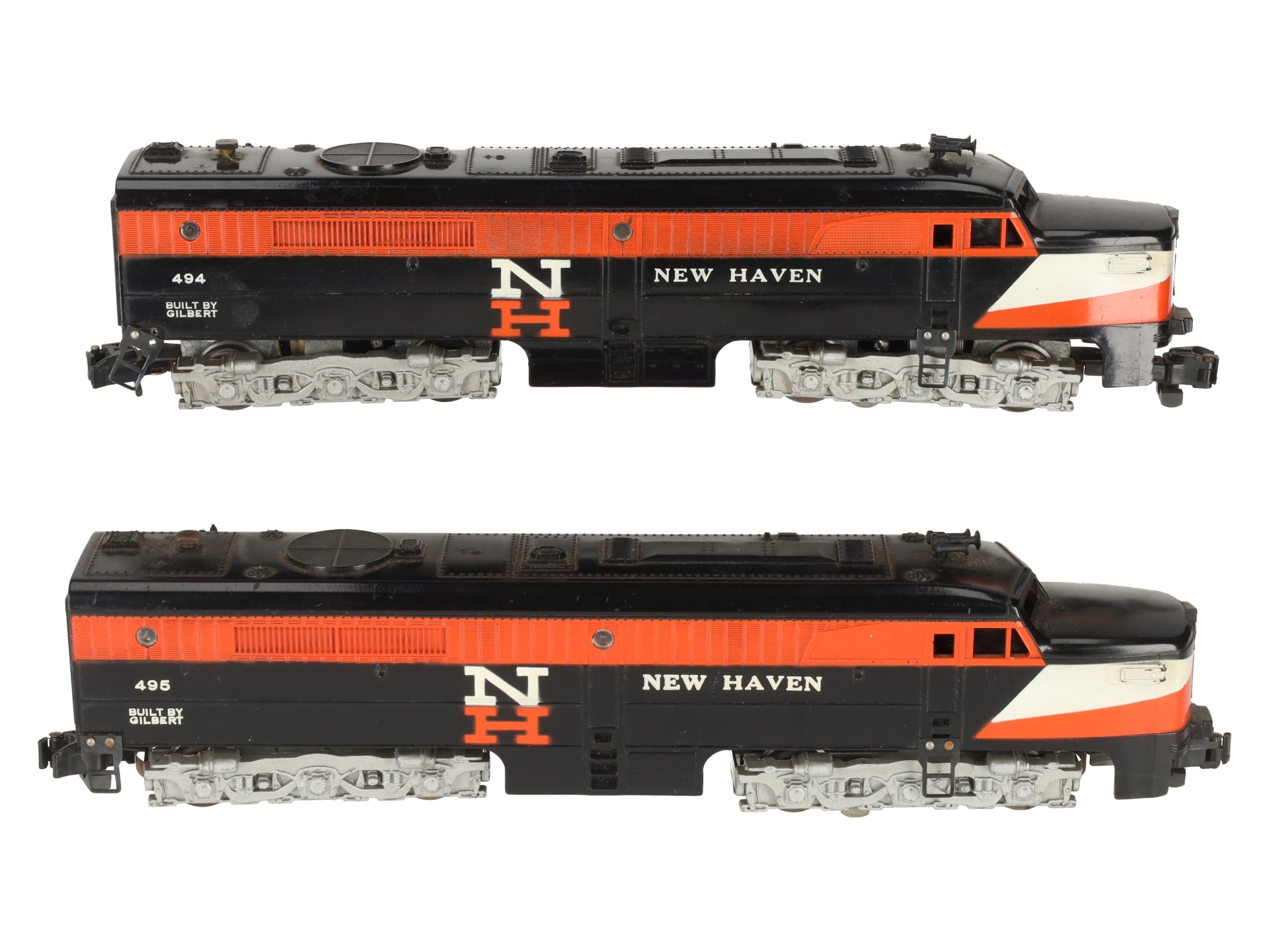 American Flyer 4945 Vintage S New Haven Alco AA Diesel Locomotive Set VG