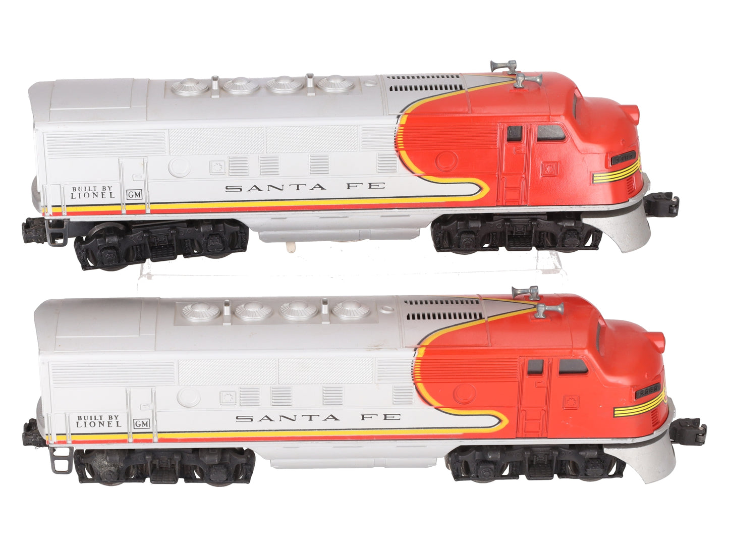 Lionel 2383 Vintage O Santa Fe F-3 AA Diesel Locomotives VG