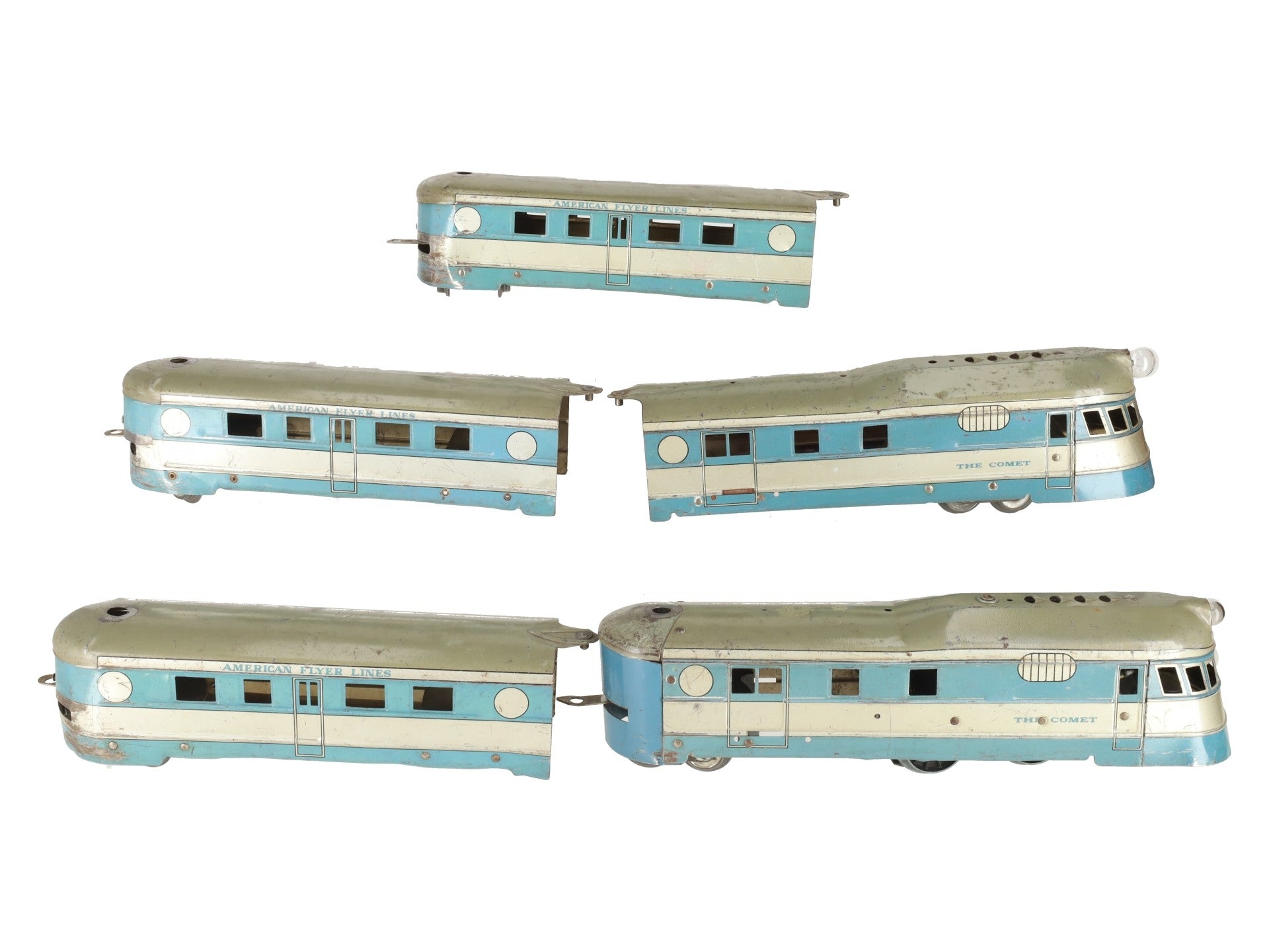 American Flyer 992 Vintage O The Comet 5-Car Streamline Passenger Set