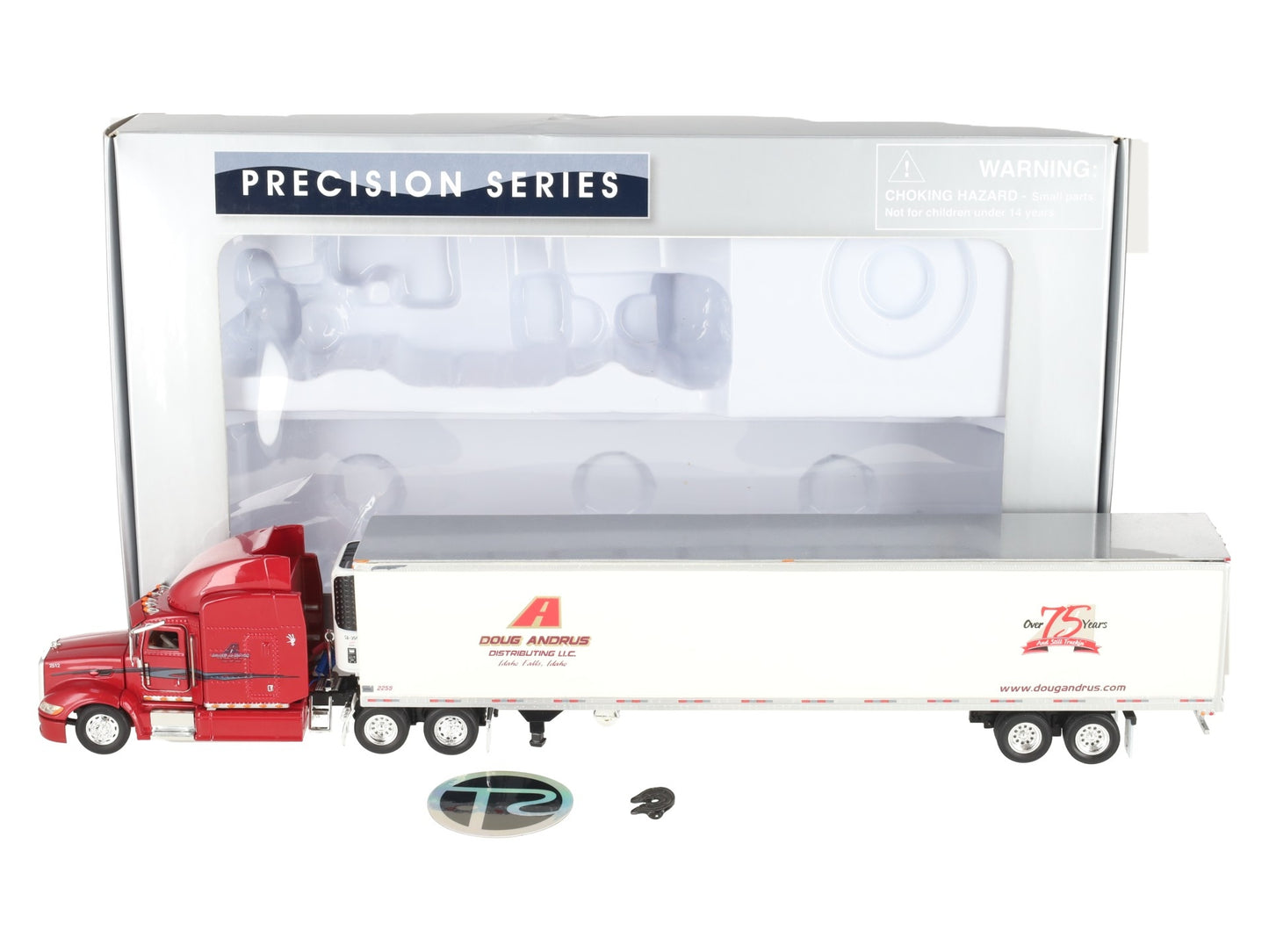 Tonkin 1:53 Scale Peterbuilt "Doug Andrus Distributing" Semi-Truck w/Trailer EX/Box