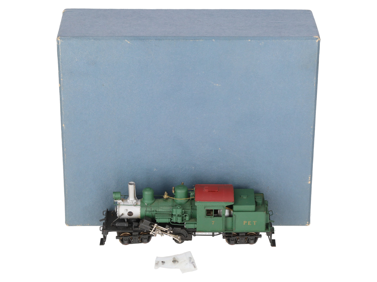 United Models PFM BRASS HO PET Green Climax Class C Logging Steam Locomotive #7 EX/Box