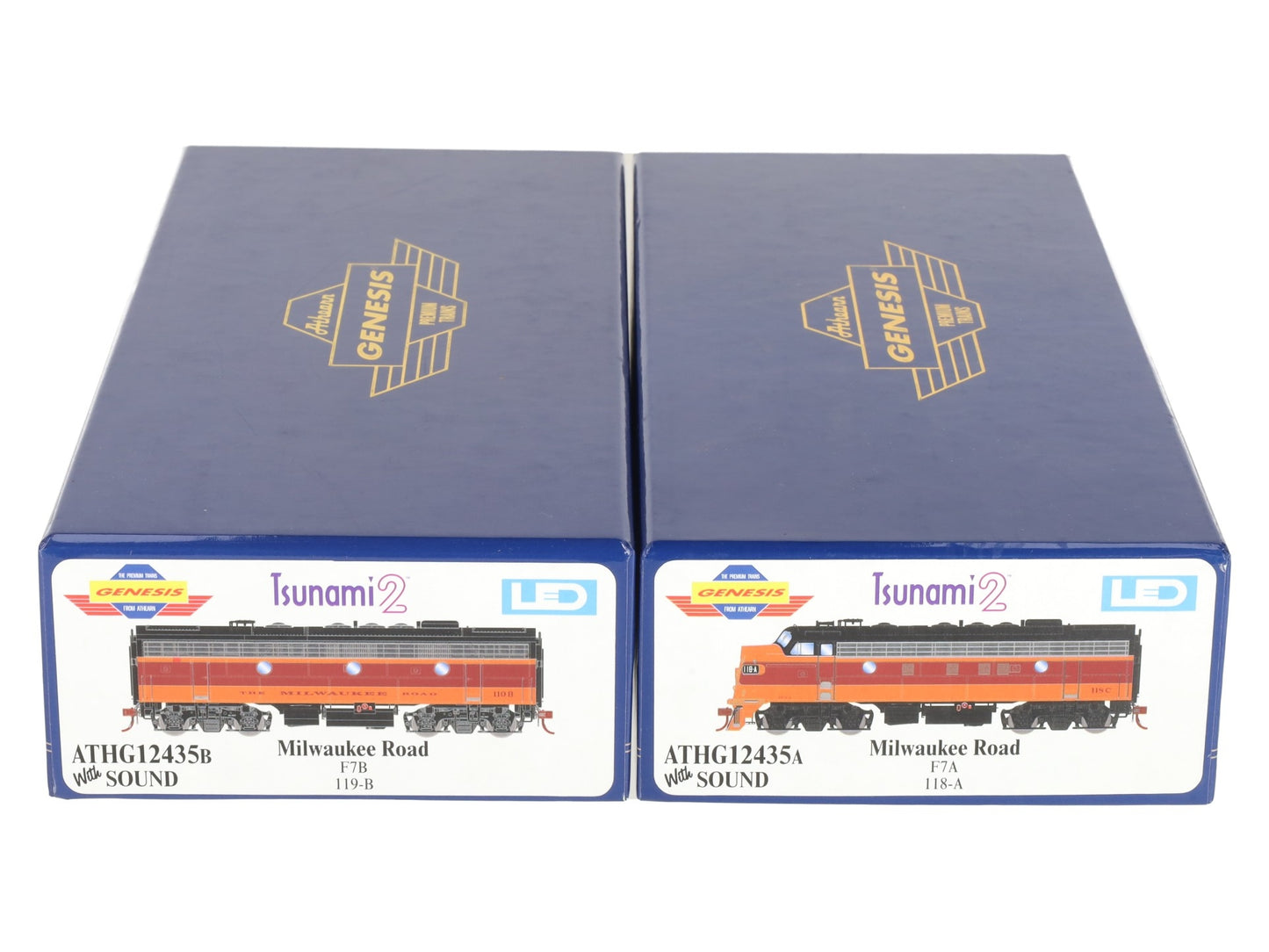 Athearn G12435 HO Milwaukee Road F7 A/B w/DCC & Sound #118A/119B LN/Box