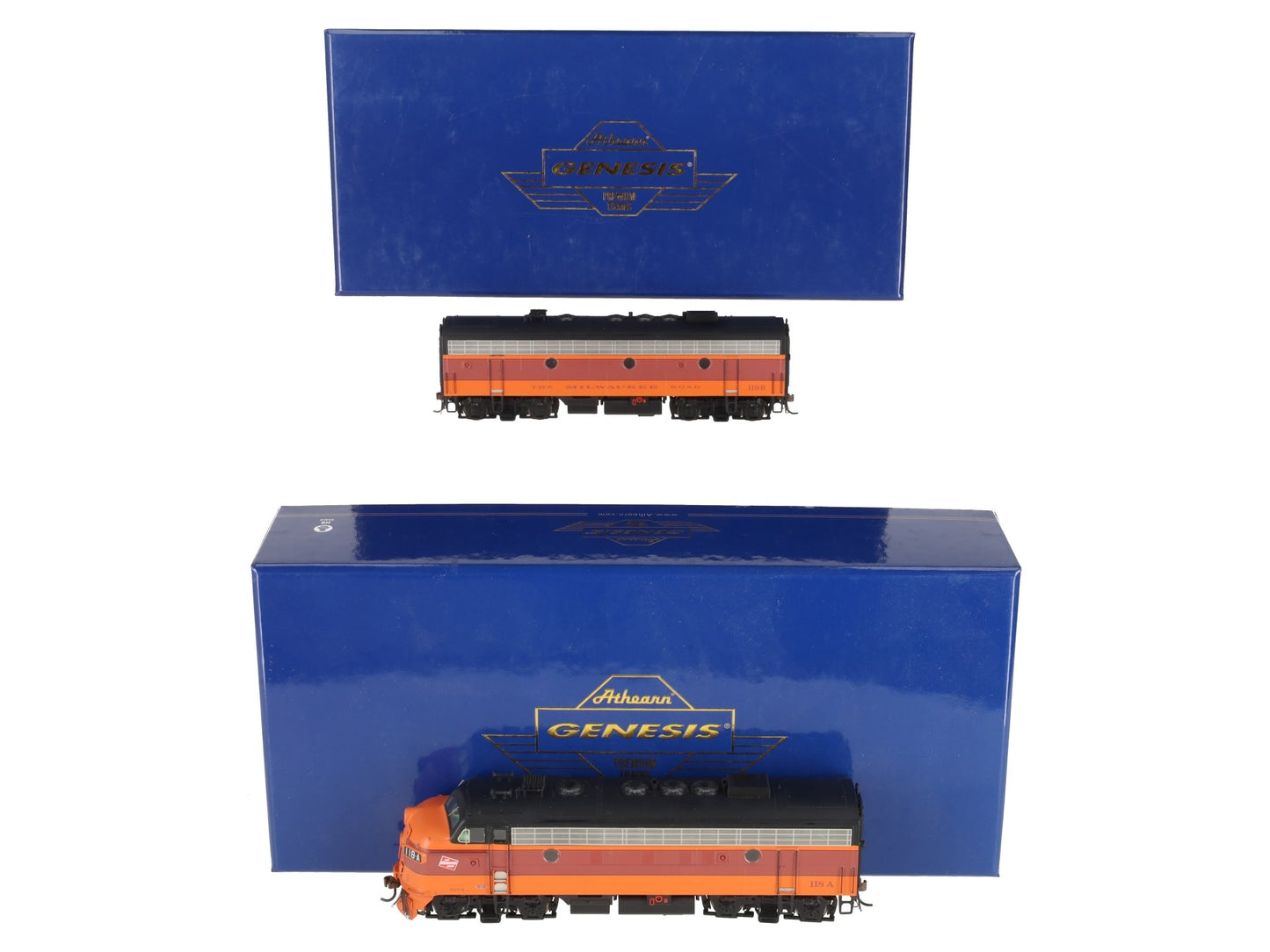 Athearn G12435 HO Milwaukee Road F7 A/B w/DCC & Sound #118A/119B LN/Box