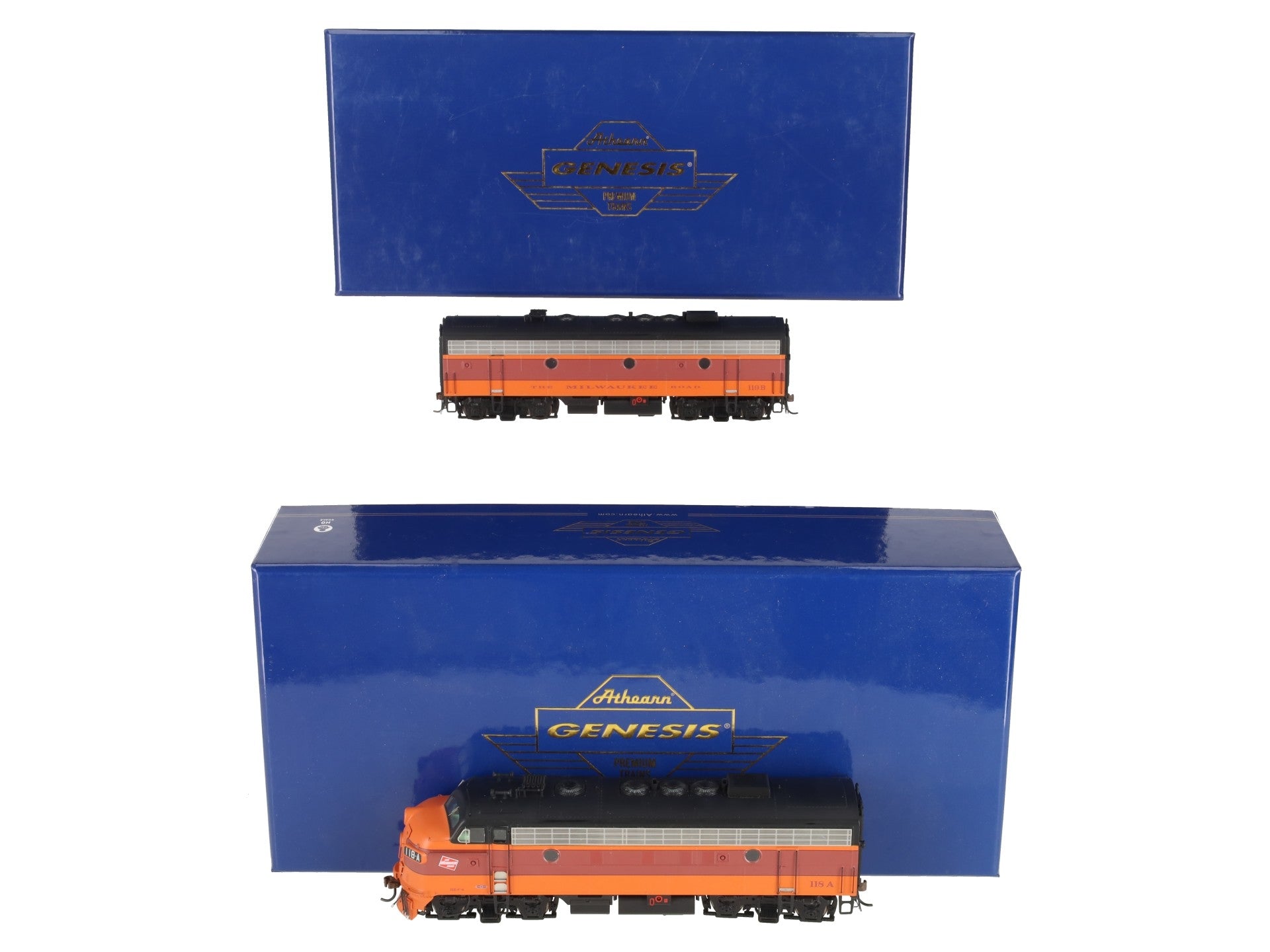 Athearn G12435 HO Milwaukee Road F7 A/B w/DCC & Sound #118A/119B LN/Box