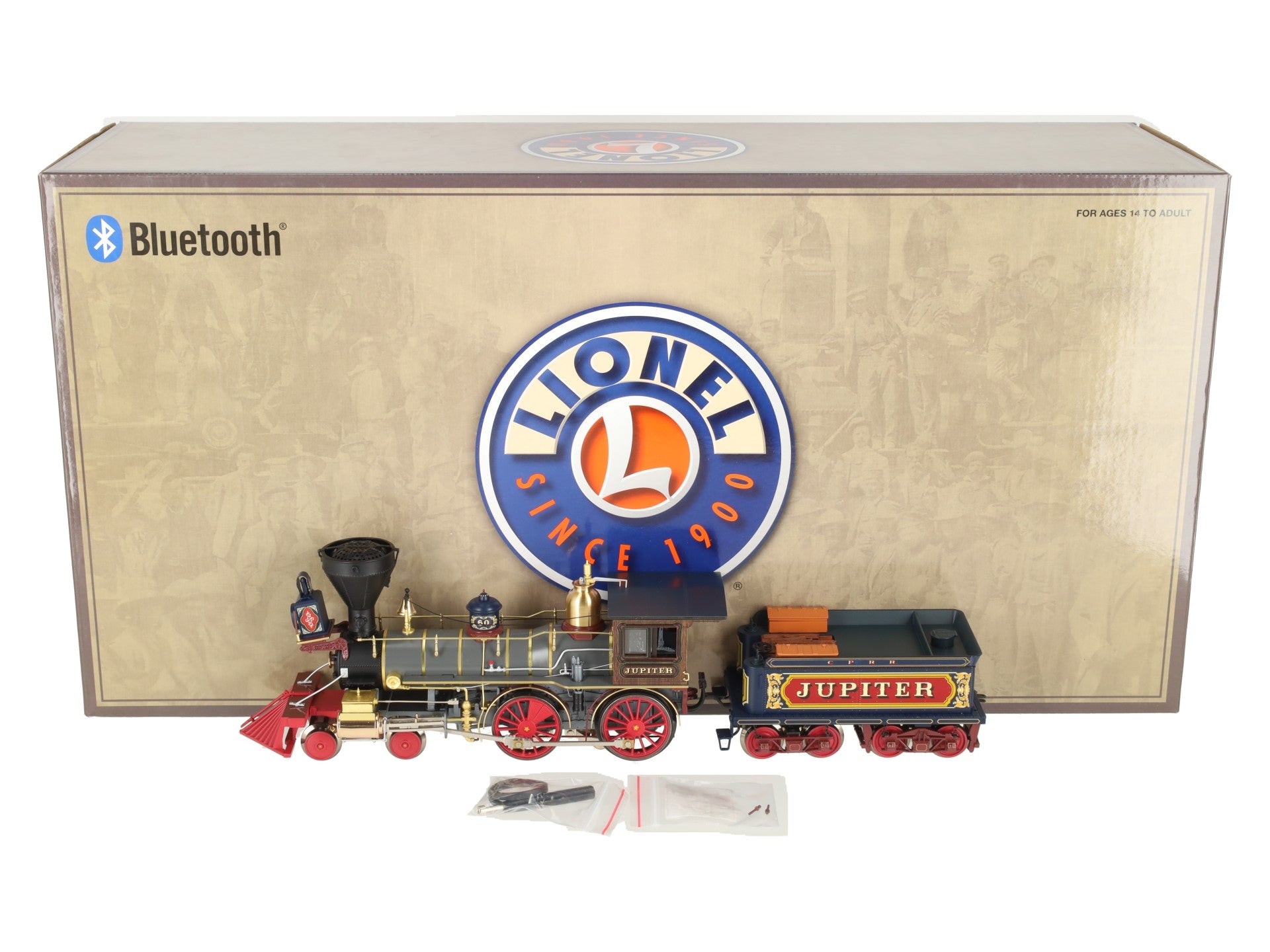 Lionel 1931650 O BRASS Hybrid Centrail Pacific Jupiter 4-4-0 Steam Engine #60 EX/Box