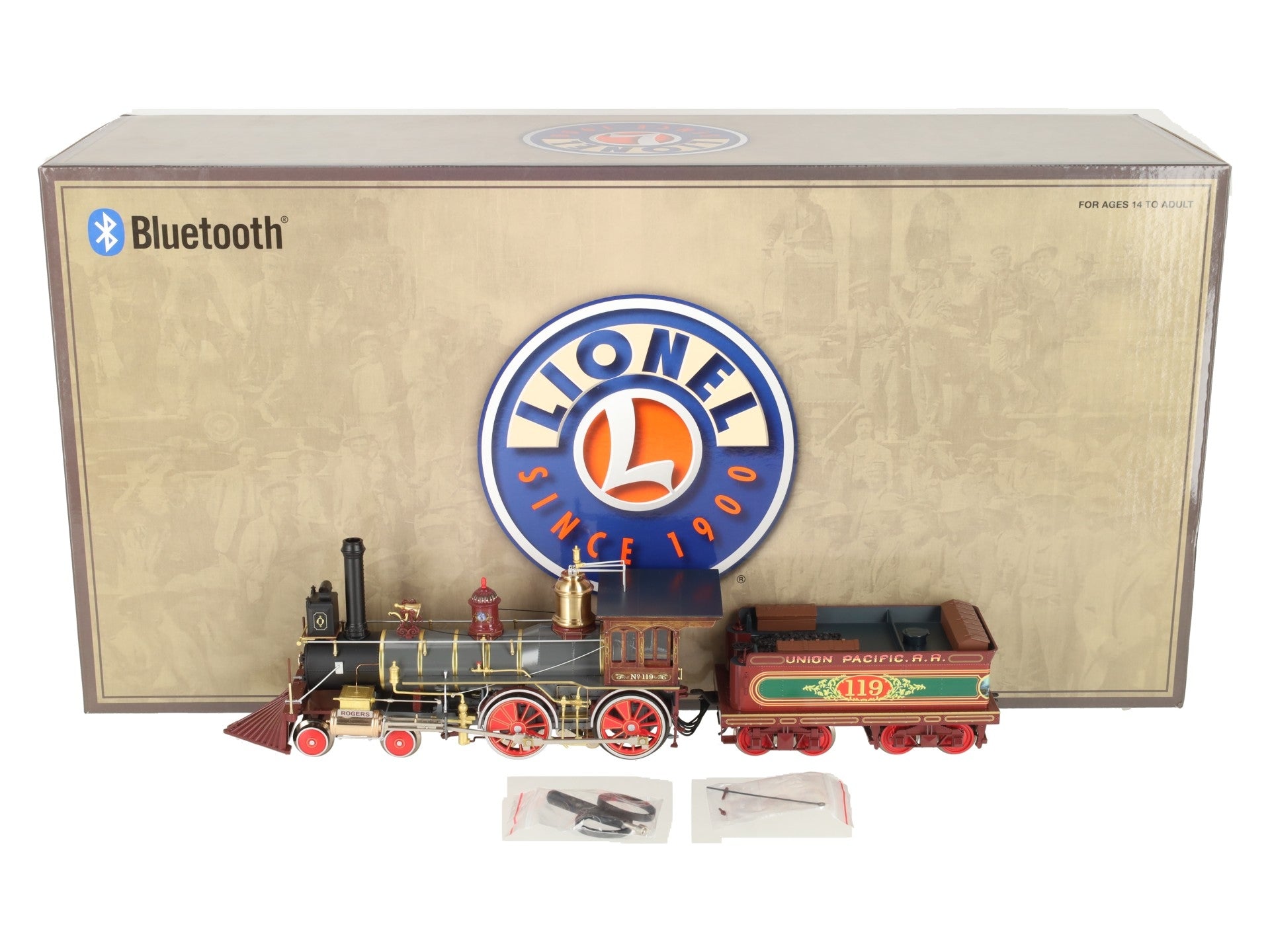Lionel 1931660 O Brass Hybrid Union Pacific 4-4-0 Steam Engine #119 w/BTO LN/Box