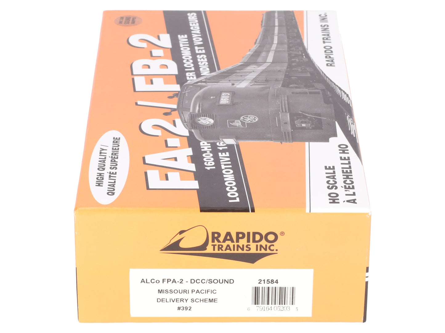 Rapido Trains 21584 HO Missouri Pacific Alco FPA-2 Diesel Loco DC/DCC/Sound #392 EX/Box
