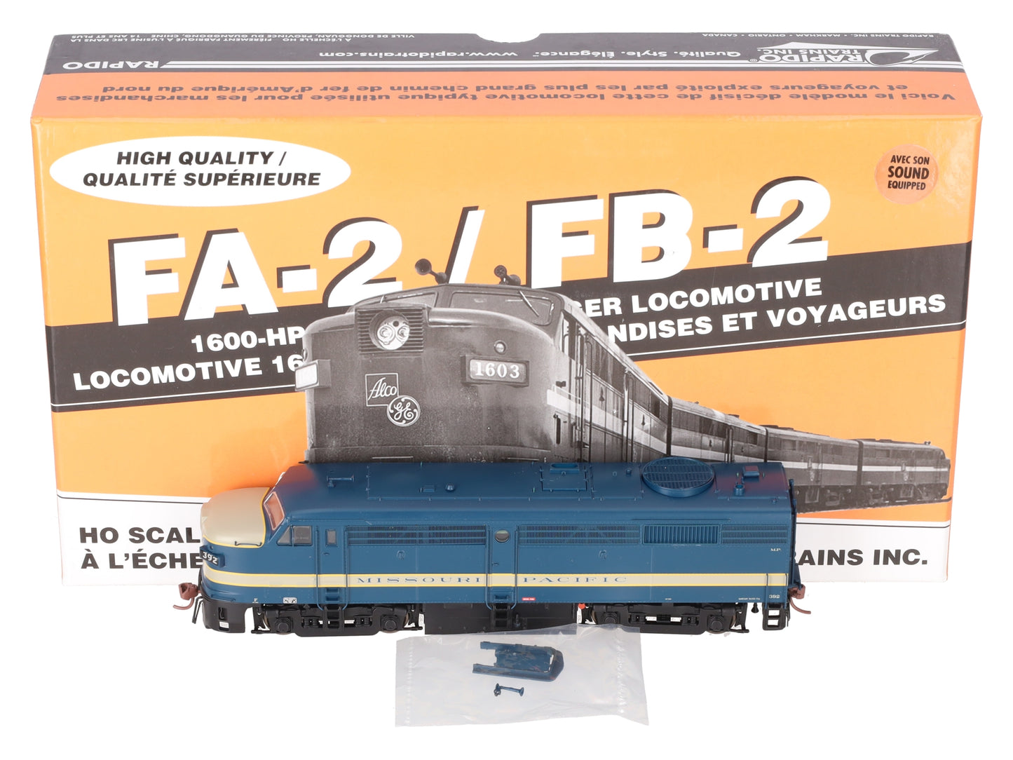 Rapido Trains 21584 HO Missouri Pacific Alco FPA-2 Diesel Loco DC/DCC/Sound #392 EX/Box
