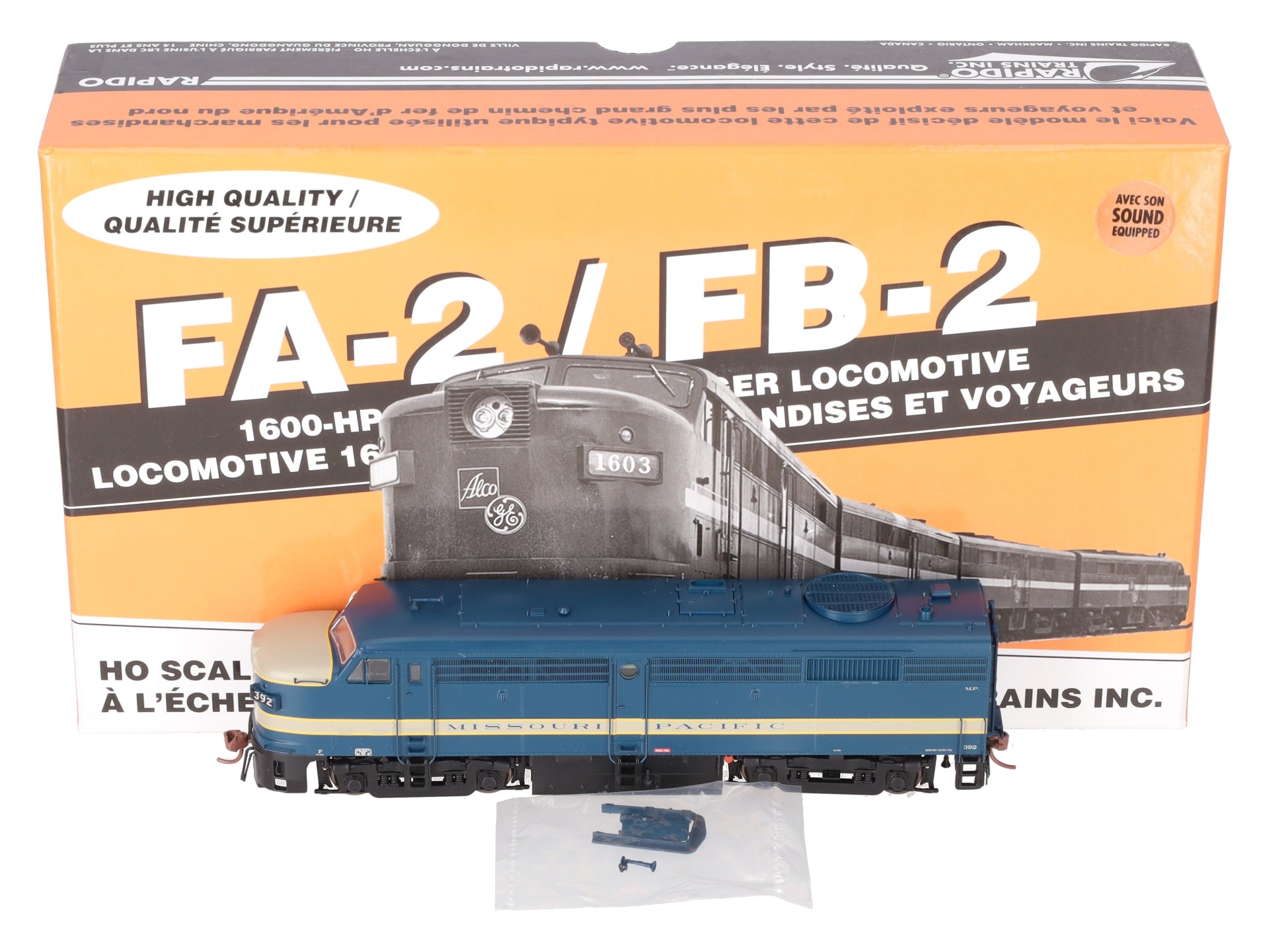 Rapido Trains 21584 HO Missouri Pacific Alco FPA-2 Diesel Loco DC/DCC/Sound #392 EX/Box