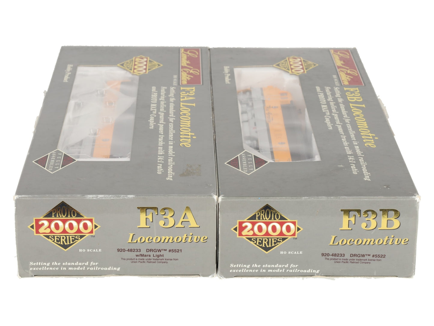 Proto 2000 920-48233 Rio Grande F3A/F3B Diesel Locomotive Set LN/Box