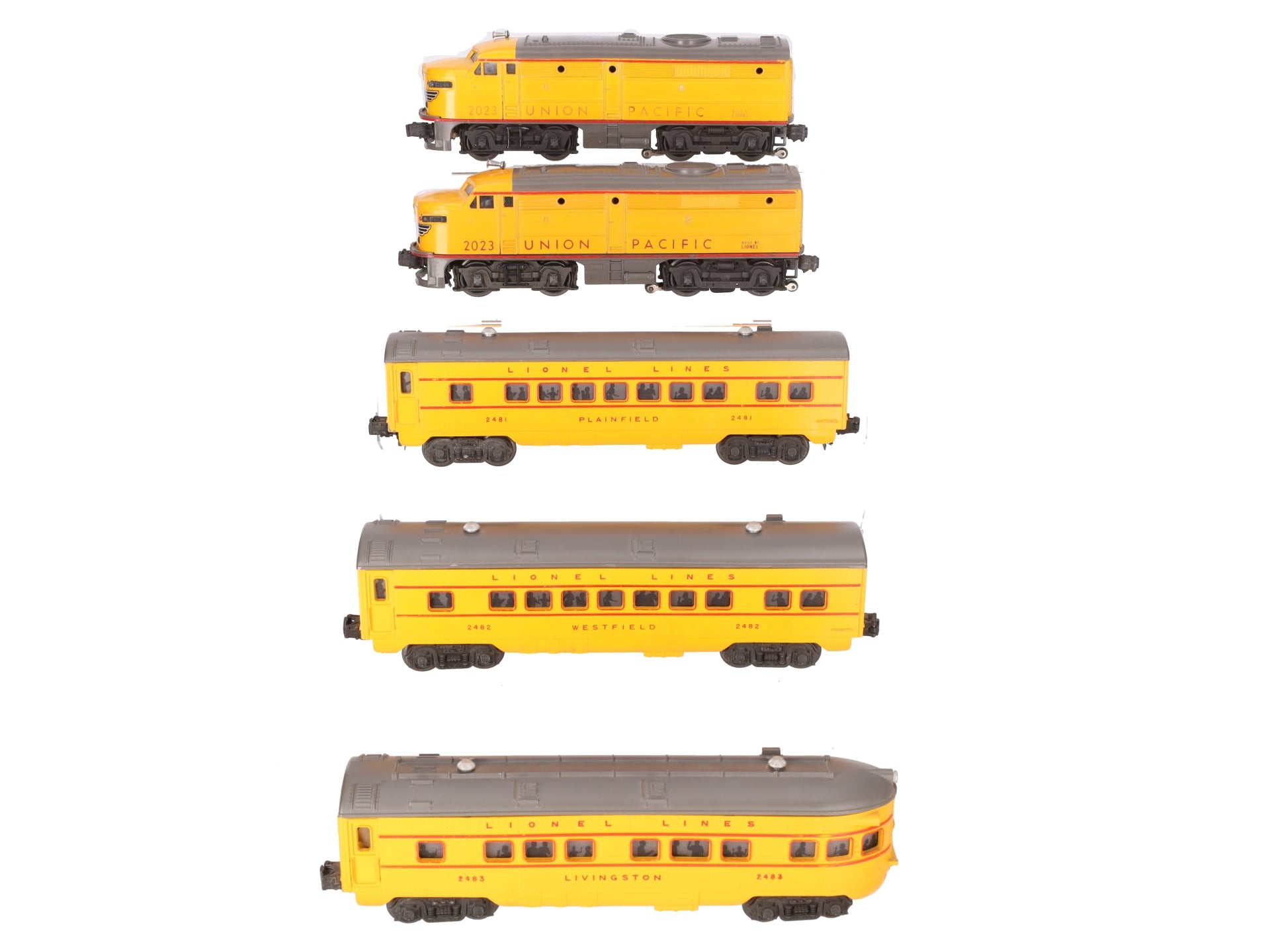 Lionel 1464W Vintage O Unoin Pacific Anniversary Passenger Set -1950 VG