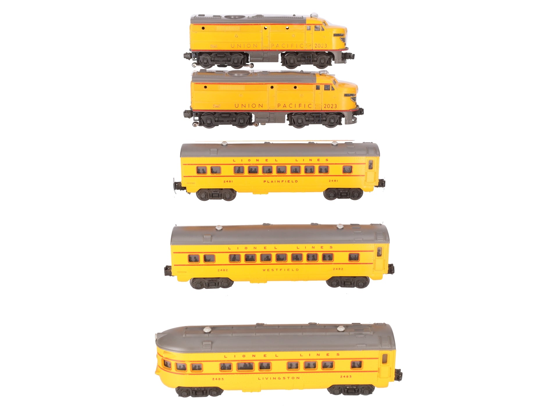 Lionel 1464W Vintage O Unoin Pacific Anniversary Passenger Set -1950 VG