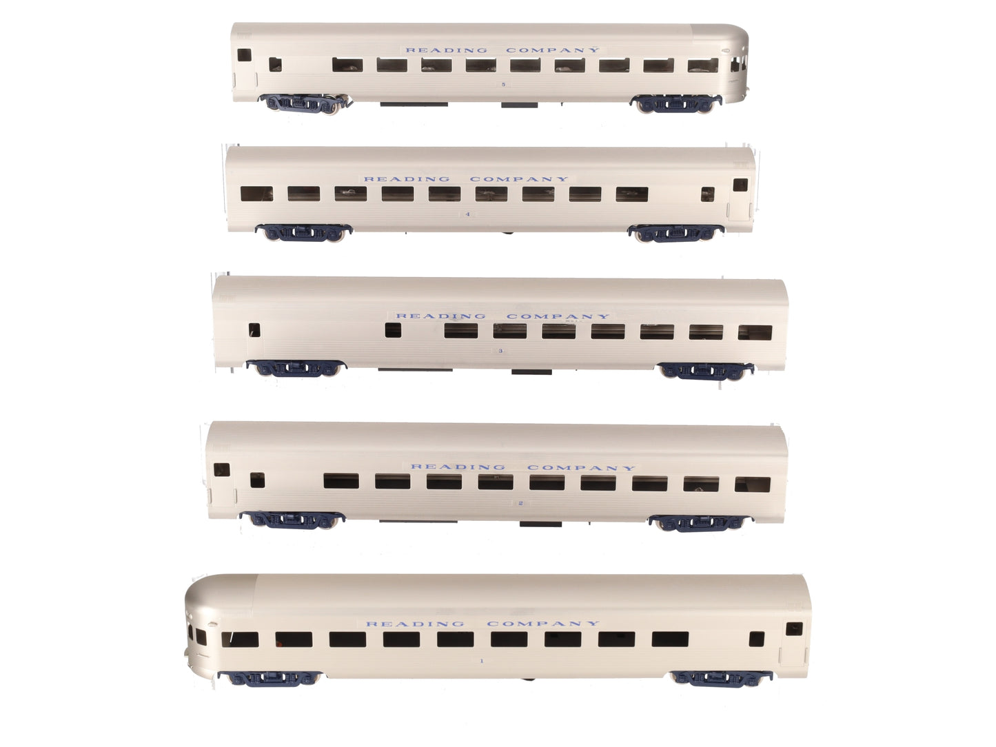 Custom NJ Brass 844-S HO Brass Reading "Crusader" Famous Train No.1 (Set of 5) EX/Box
