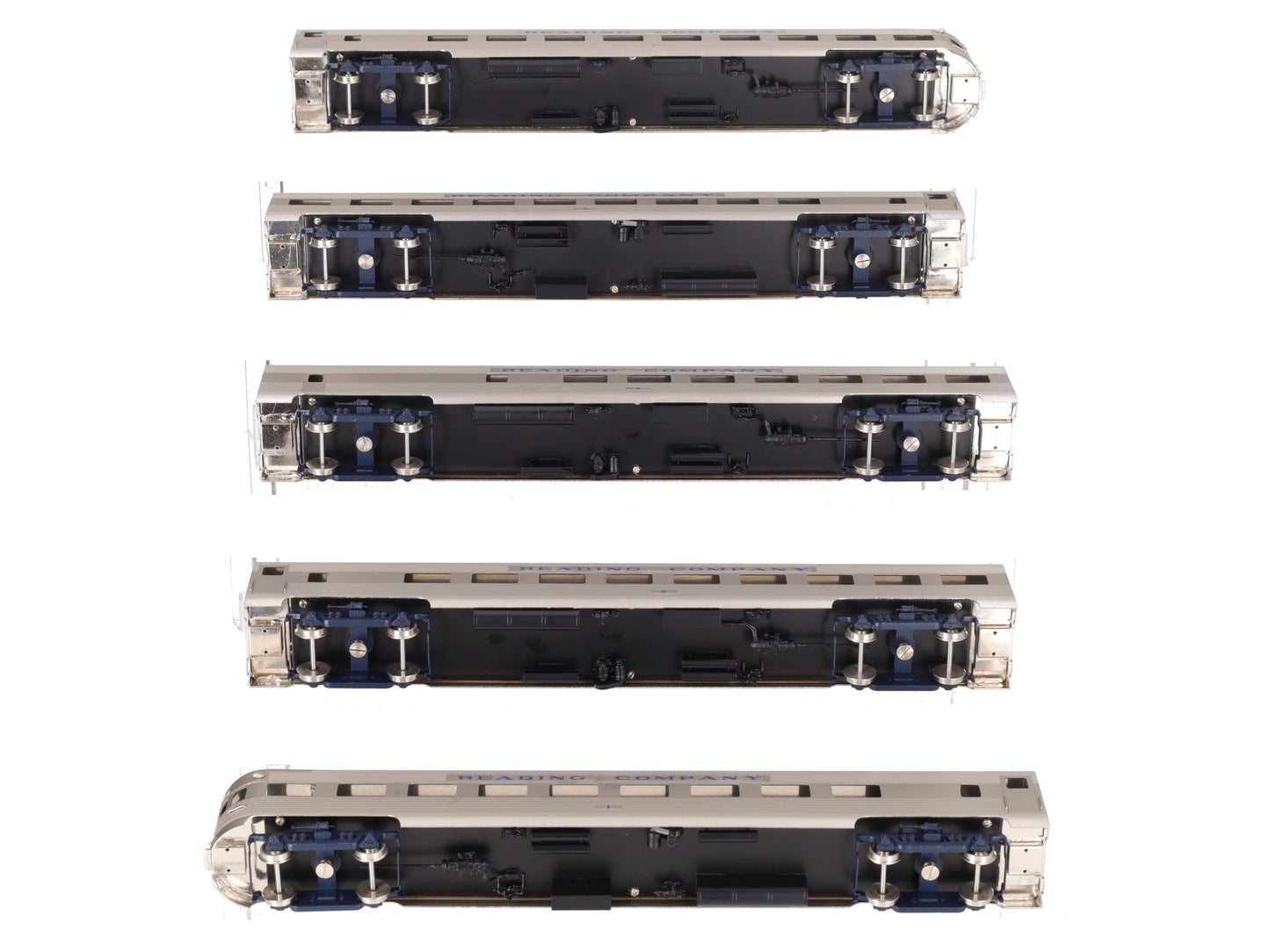 Custom NJ Brass 844-S HO Brass Reading "Crusader" Famous Train No.1 (Set of 5) EX/Box