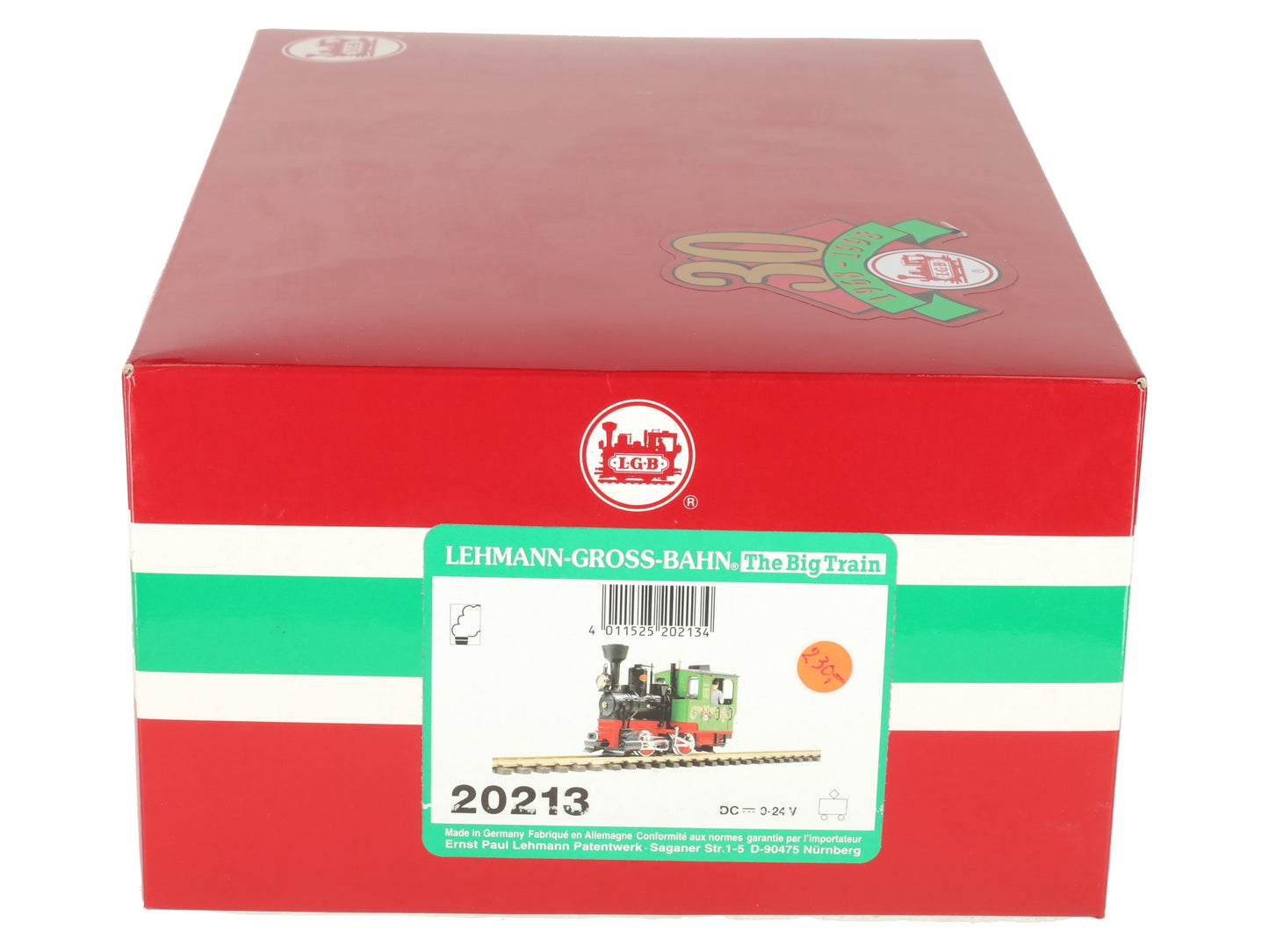 LGB 20213 G Stainz LGB 30th Anniversary 1968-1998 0-4-0 Steam Locomotive #1 LN/Box