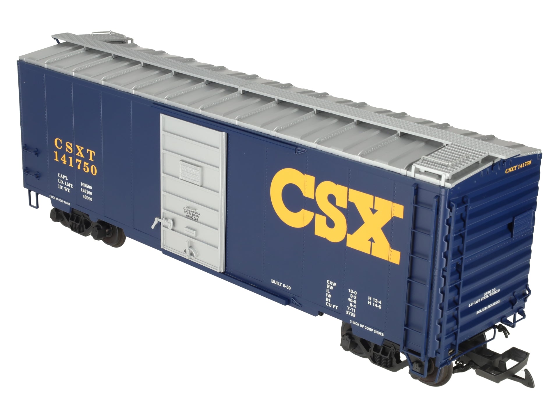USA Trains R19208A G CSX 40' PS-1 Boxcar #141750 (Metal Wheels) LN/Box