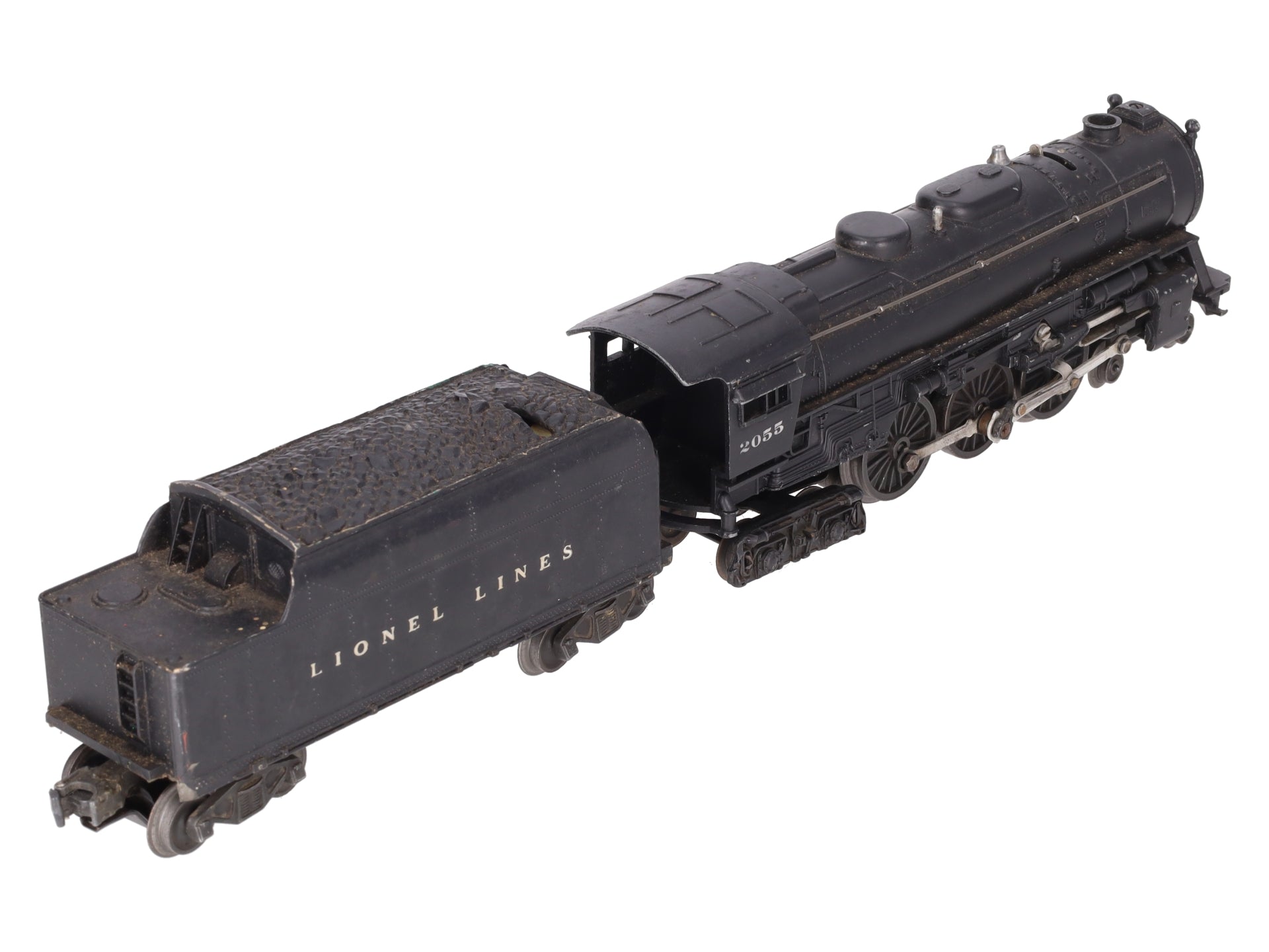 Lionel 2055 Vintage O 4-6-4 Hudson Steam Locomotive w/6466W Tender VG