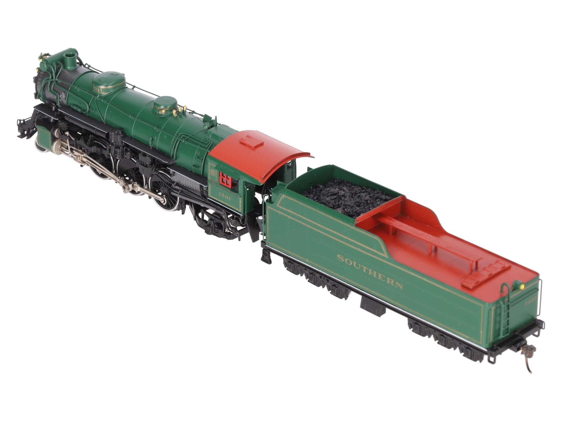 United Models HO Scale BRASS Southern 4-6-2 Steam Loco & Tender #1401 - Painted EX/Box