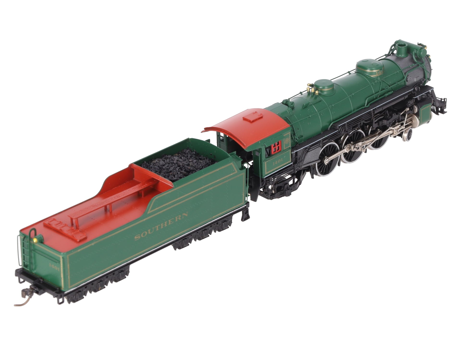 United Models HO Scale BRASS Southern 4-6-2 Steam Loco & Tender #1401 - Painted EX/Box