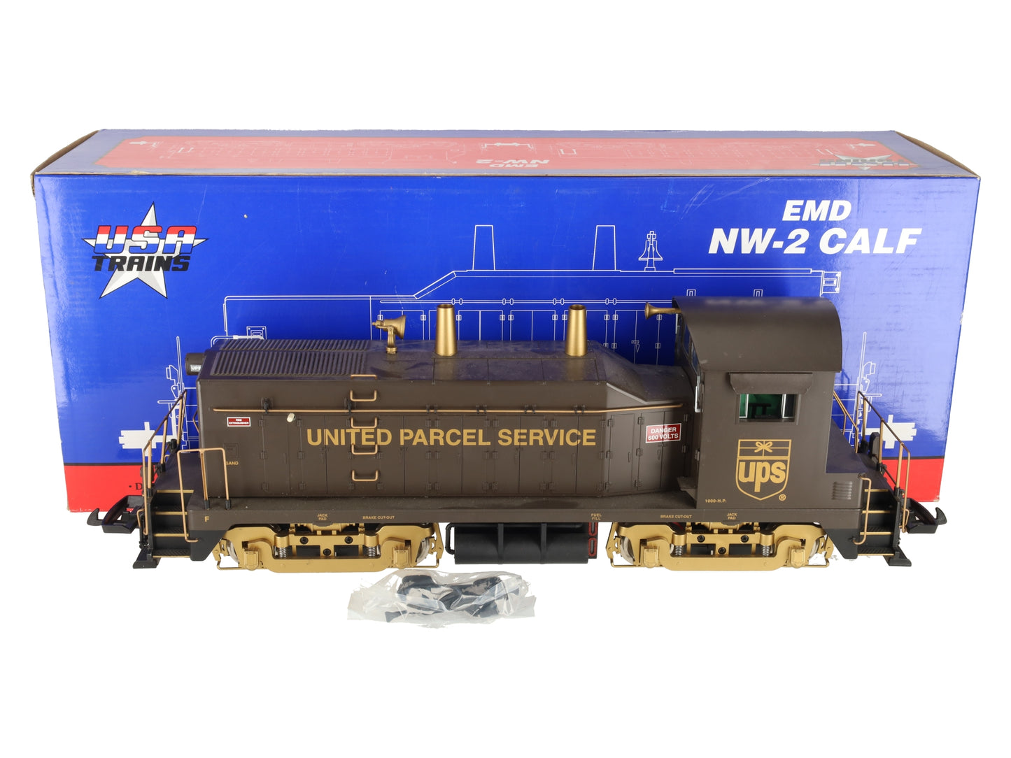 USA Trains R22037 G Scale UPS EMD NW-2 Calf Diesel Locomotive EX/Box