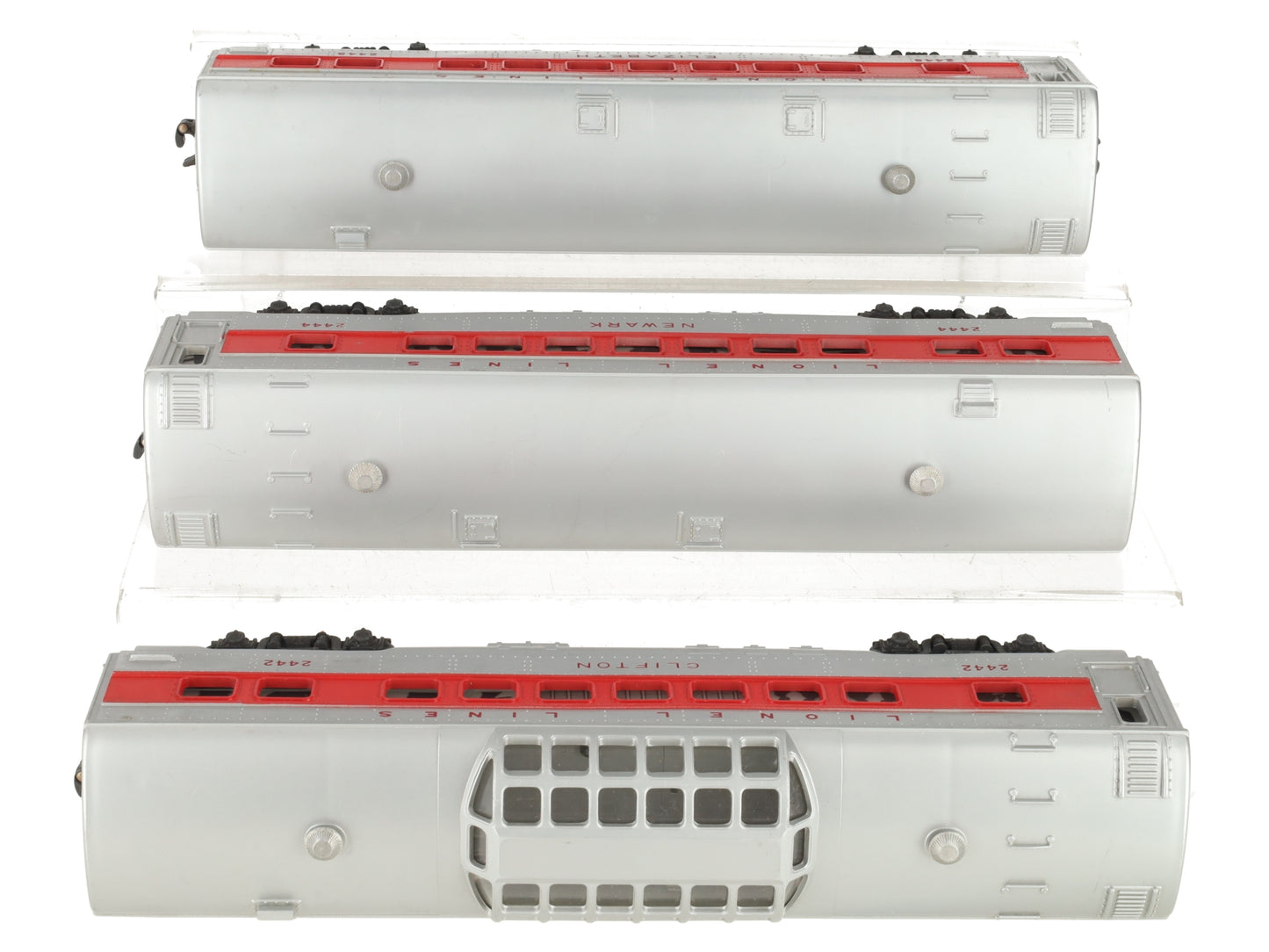 Lionel Vintage O Lionel Lines Passenger Cars: 2442, 2444, 2445 -Repainted [3]