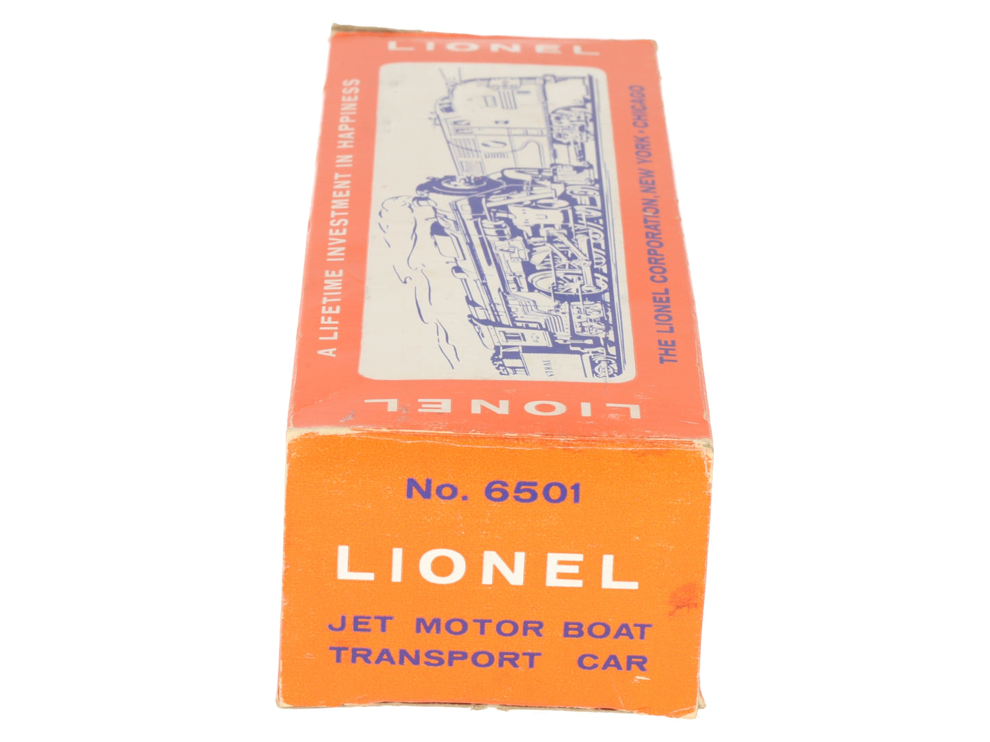 Lionel 6501 Vintage O Flatcar with Jet Boat VG/Box