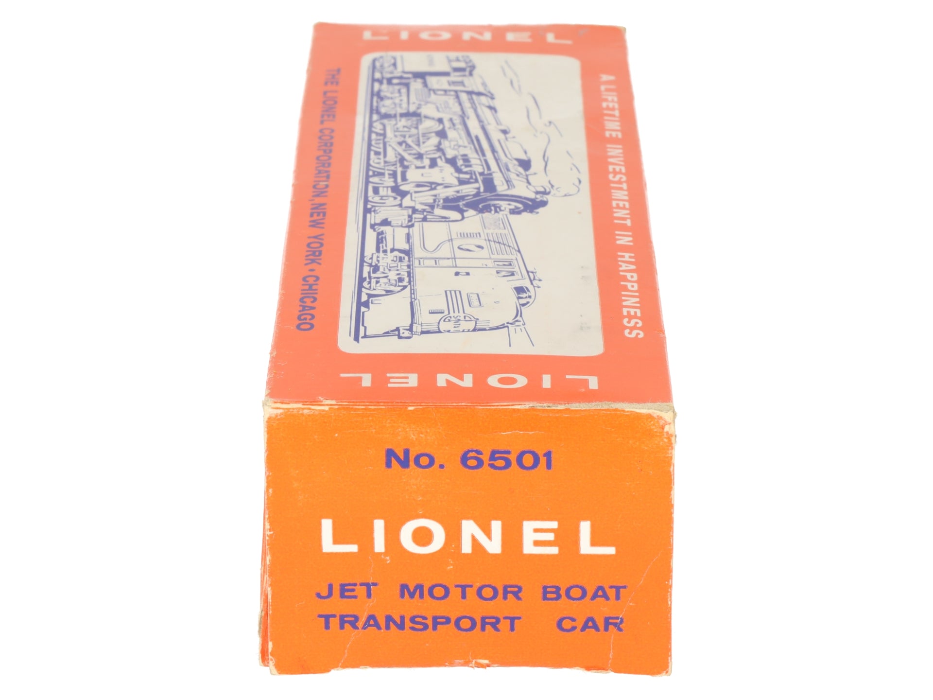 Lionel 6501 Vintage O Flatcar with Jet Boat VG/Box