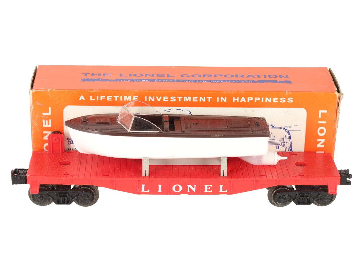 Lionel 6501 Vintage O Flatcar with Jet Boat VG/Box