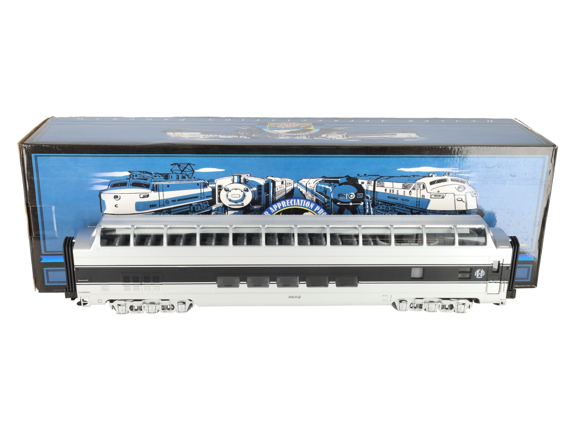 MTH 20-80004F O Gauge BNSF Vista Dome #3602 LN/Box