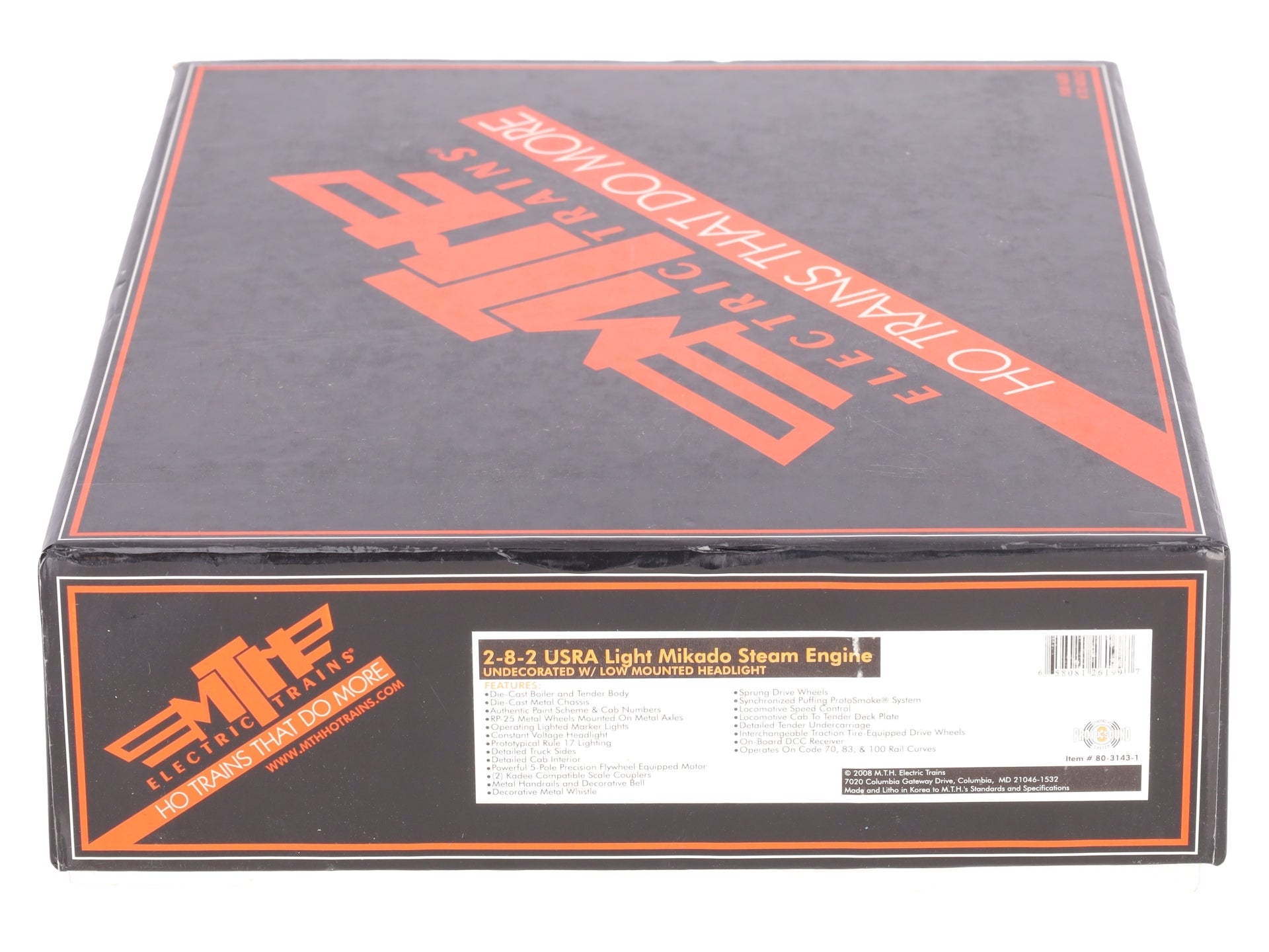 MTH 80-3143-1 HO Scale 2-8-2 USRA Light Mikado Steam Engine w/ PS3-Custom/Box