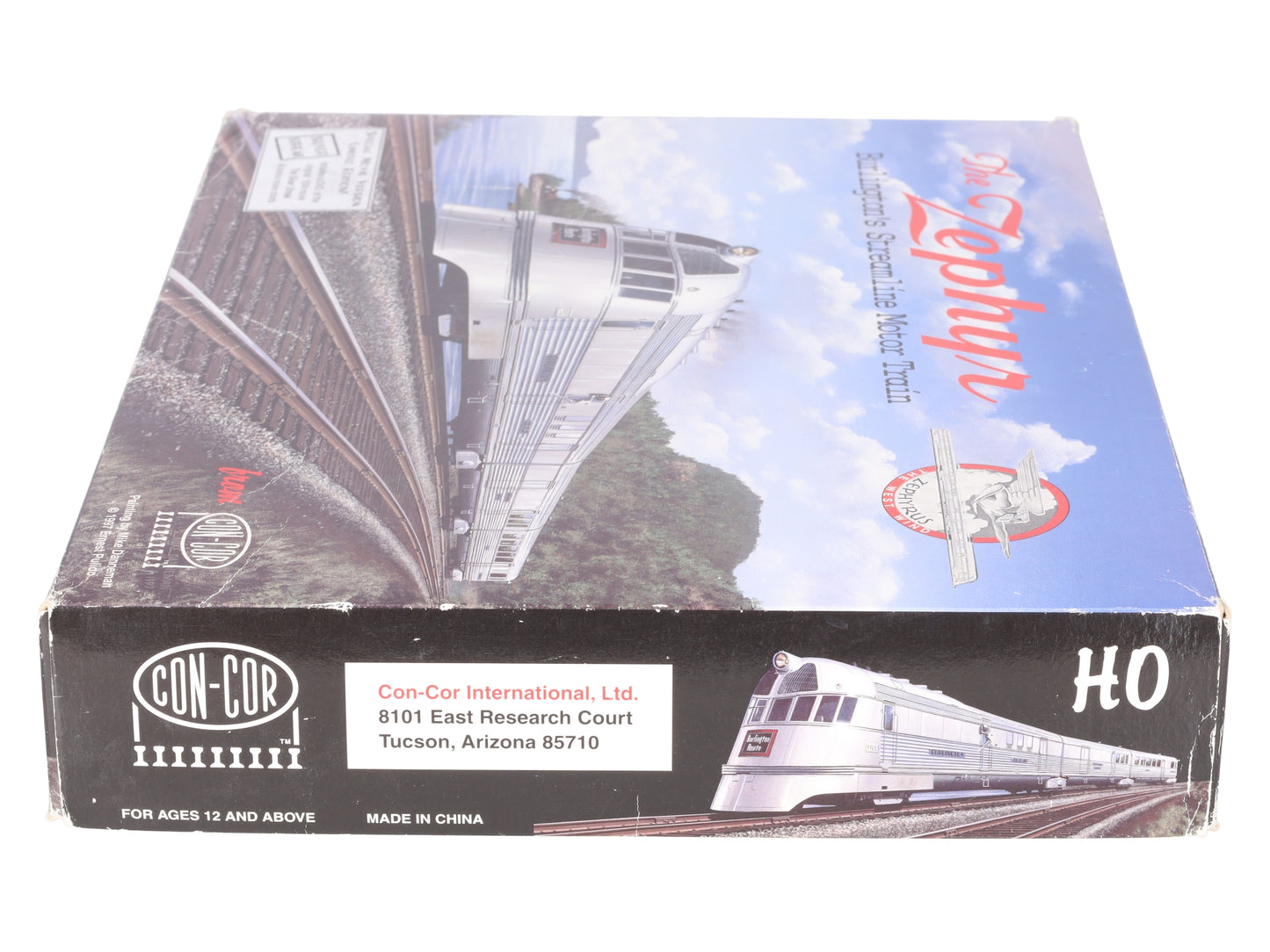 Con-Cor 001-8722 Zephyr Burlington's Streamline Motor HO Gauge Diesel Train Set EX/Box