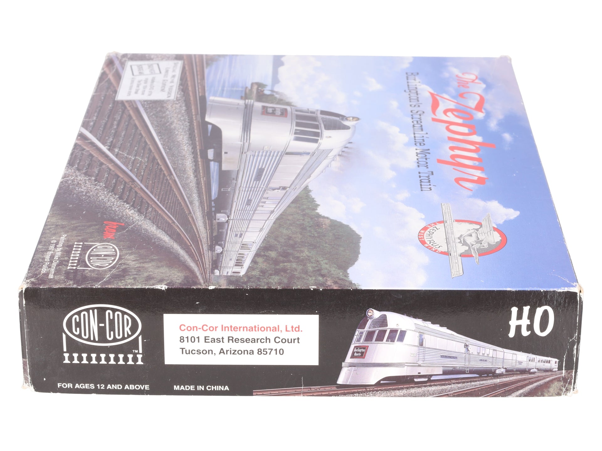 Con-Cor 001-8722 Zephyr Burlington's Streamline Motor HO Gauge Diesel Train Set EX/Box