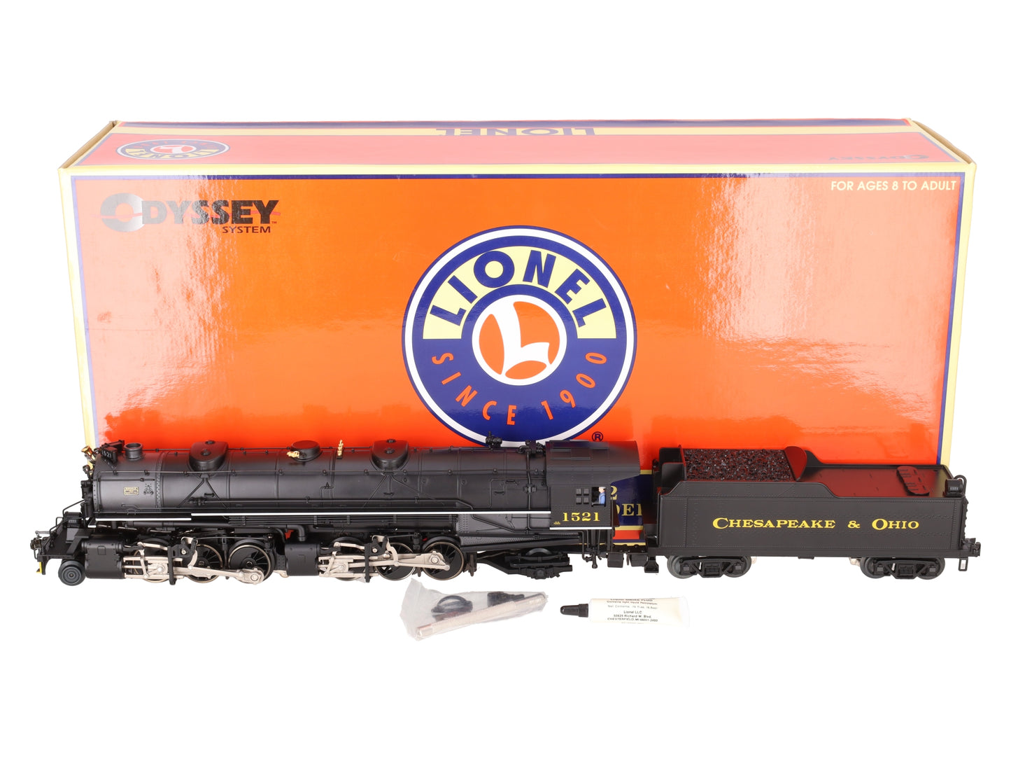 Lionel 6-28075 O Gauge C&O 2-6-6-2 Mallet Steam Locomotive & Tender #1521 EX/Box